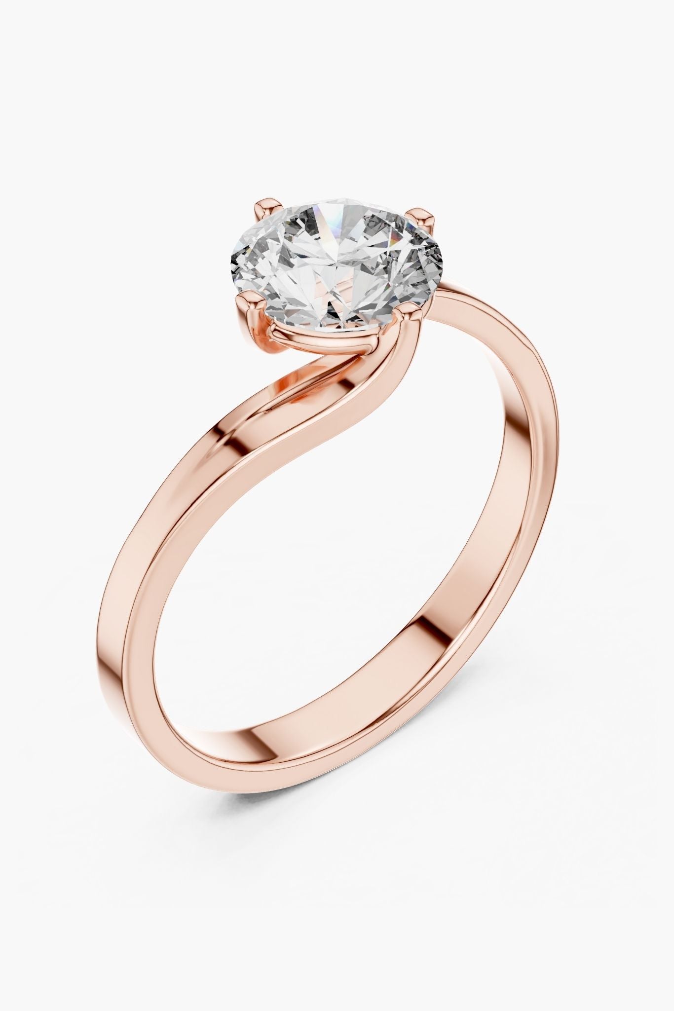 1ct Arc Solitaire Ring