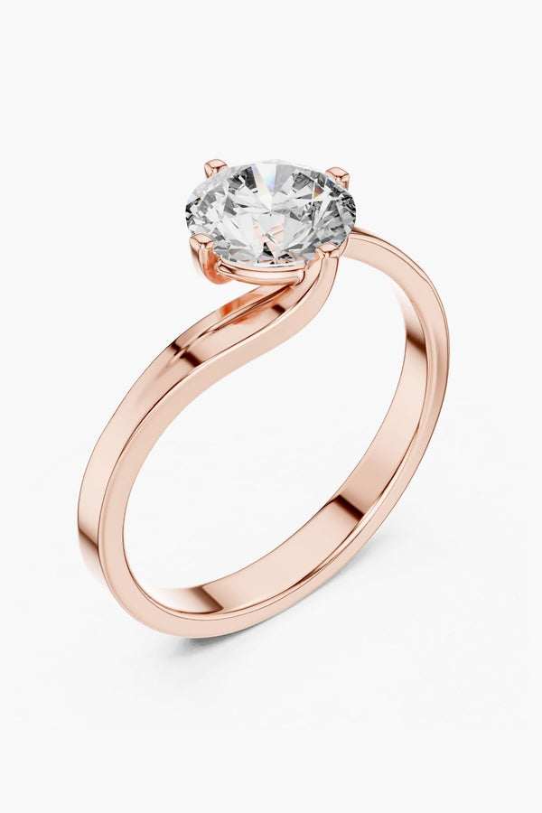 1ct Arc Solitaire Ring