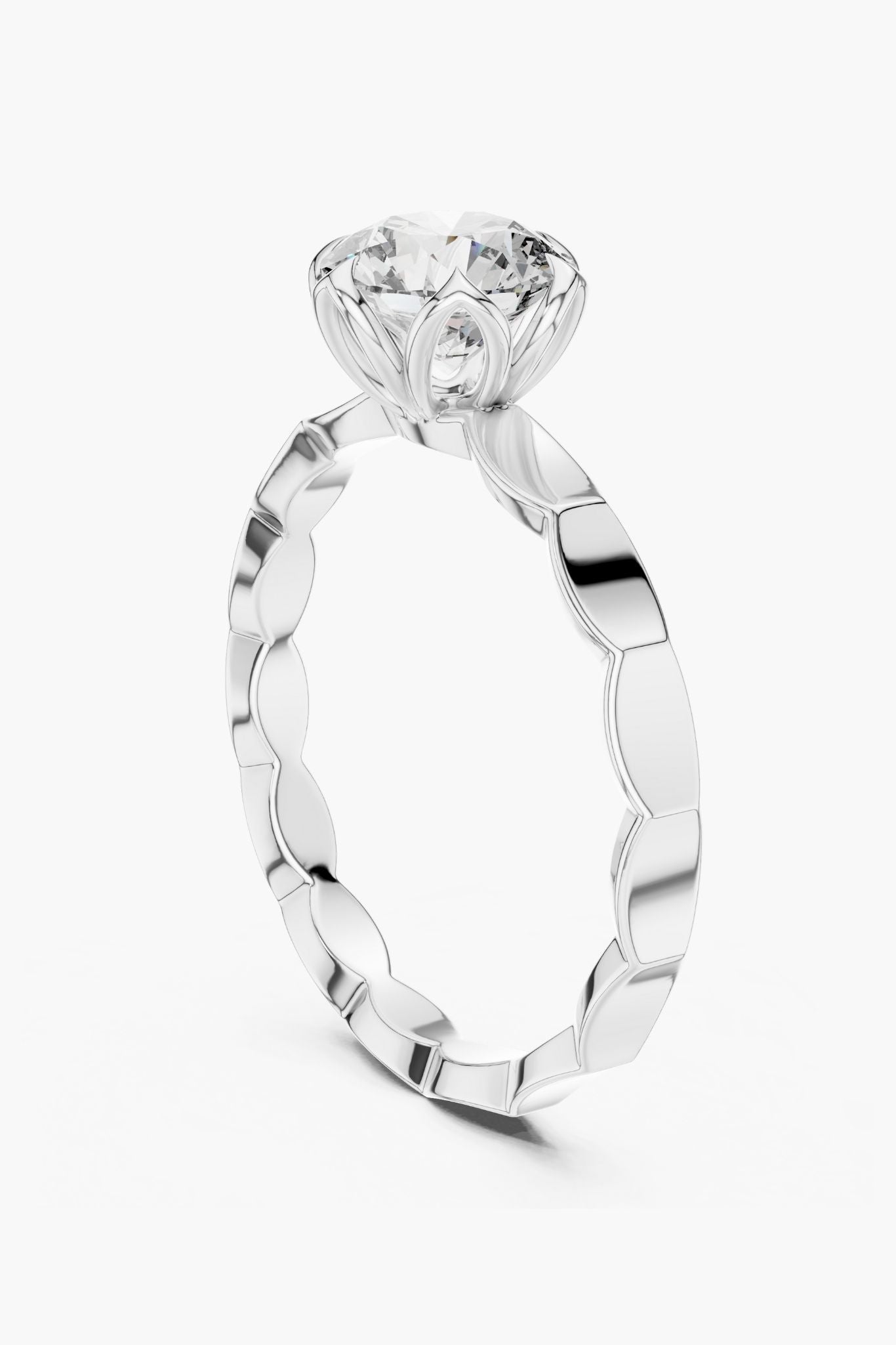 1ct Sculpted Solitaire Ring