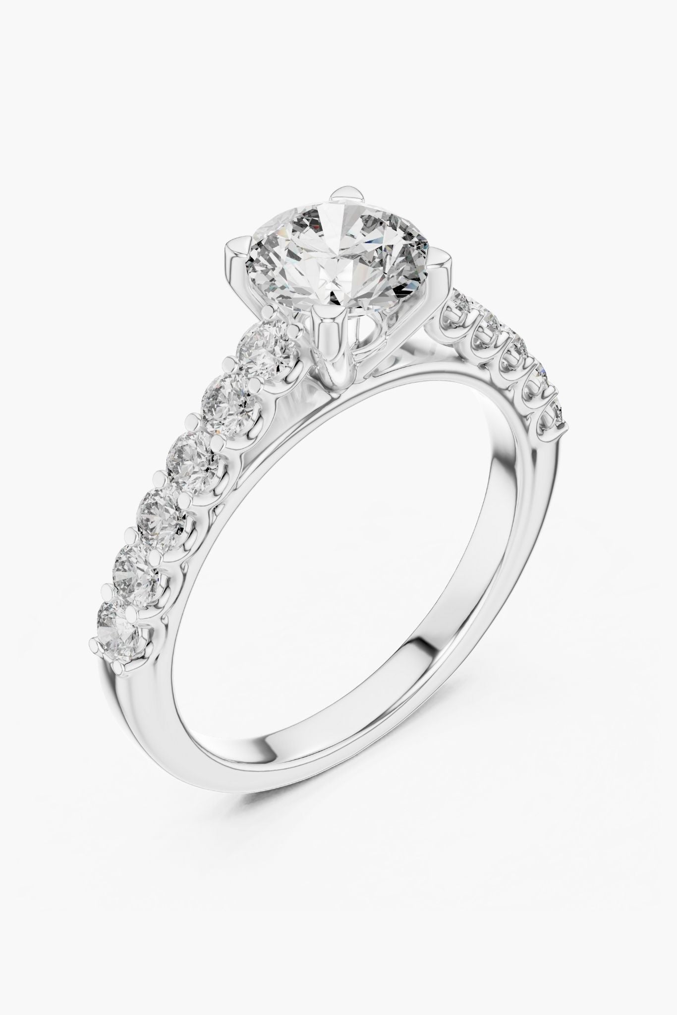 1ct Round Diamond Band Ring