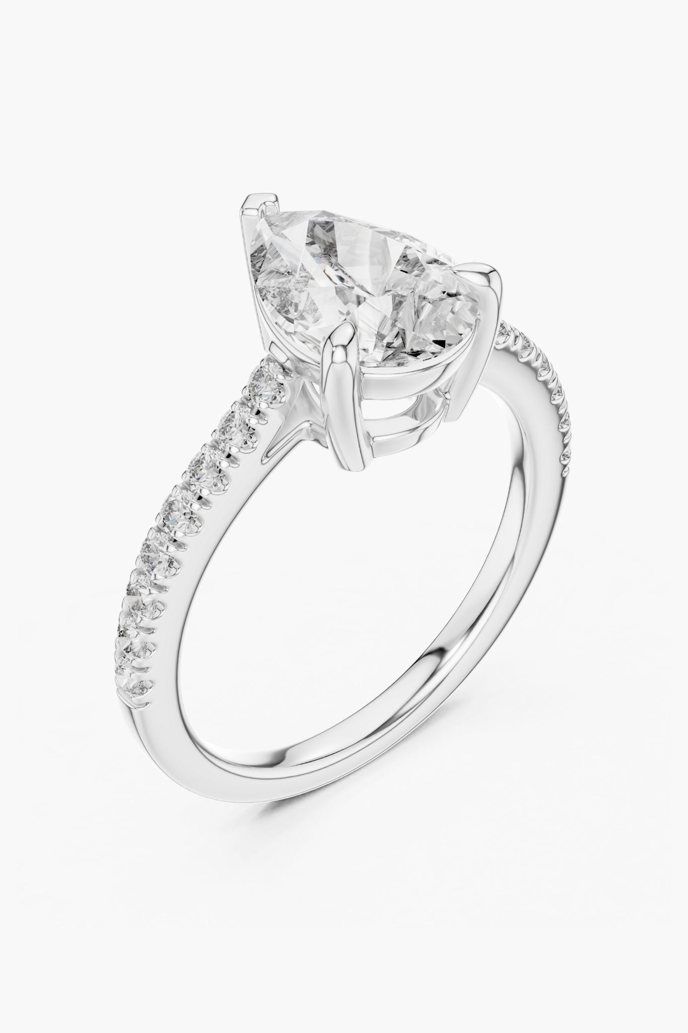 2ct Pear Solitaire Ring