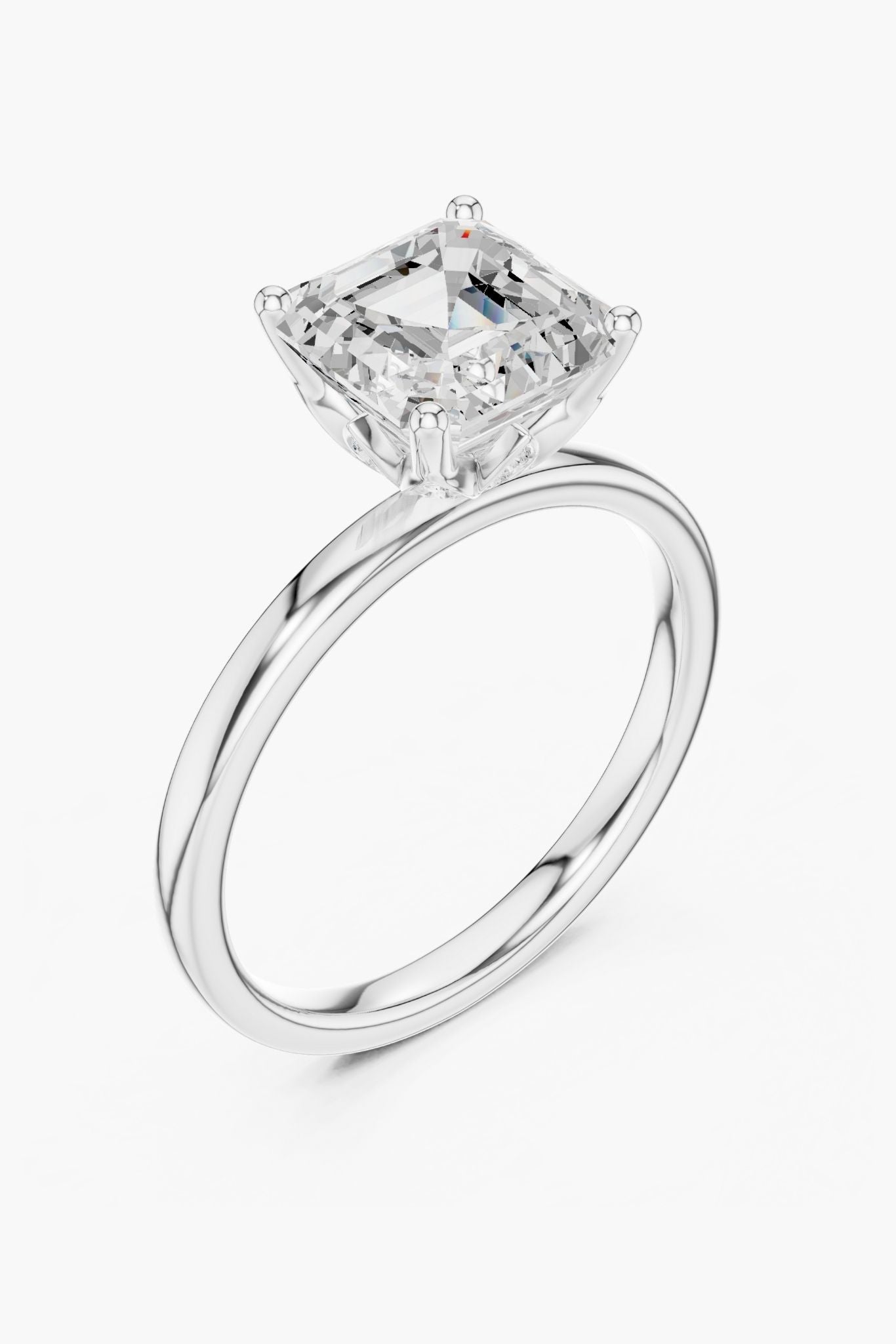2ct Asscher Diamond Ring