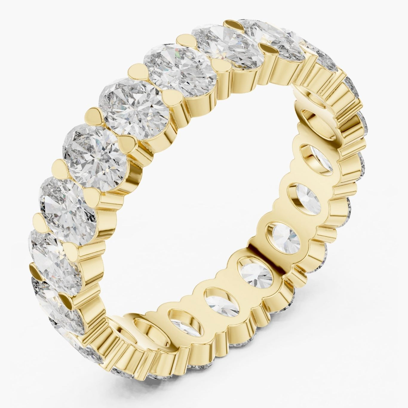 Oval Diamond Eternity Band