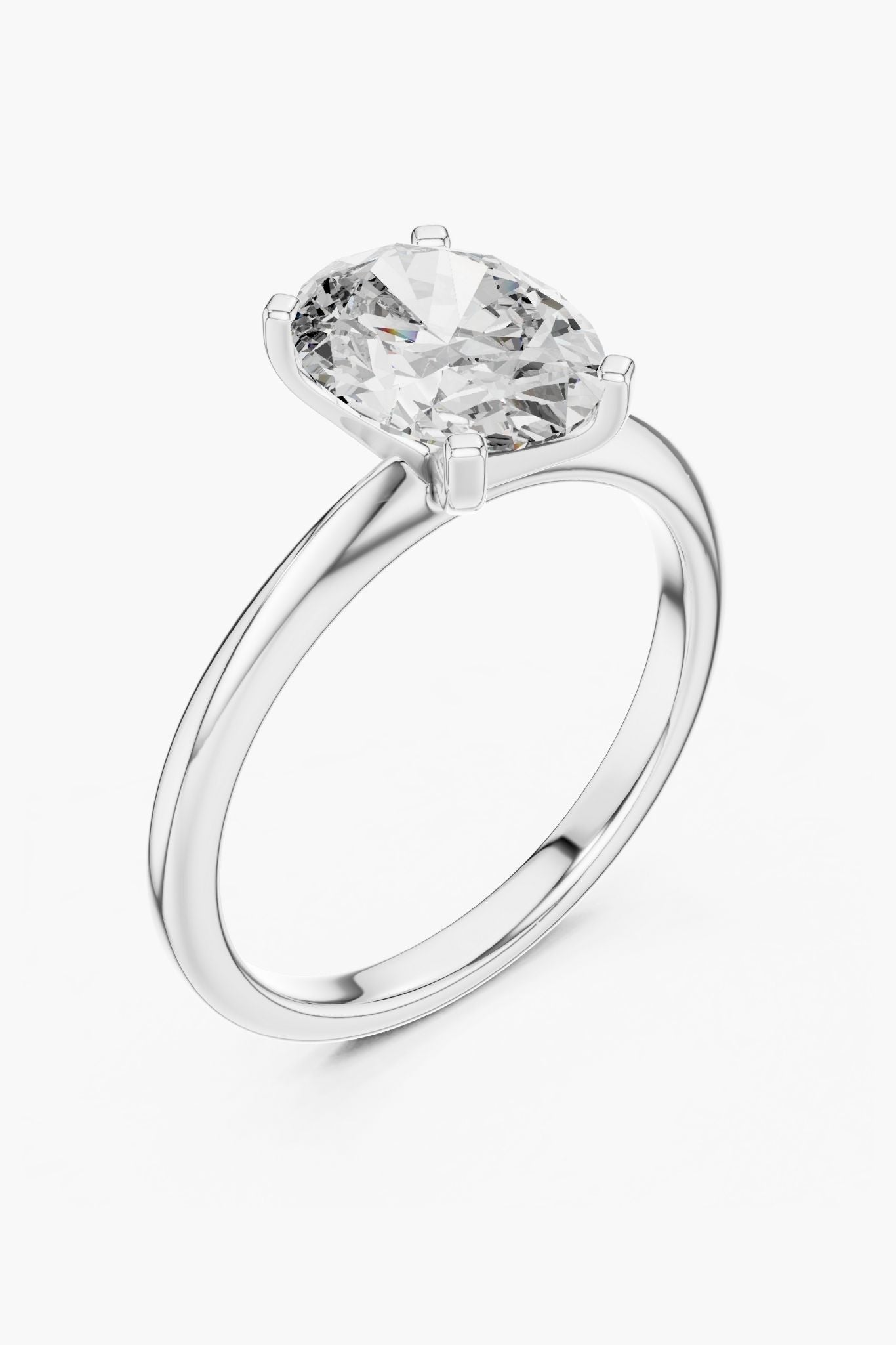 2.5 ct Classic Oval Solitaire Ring