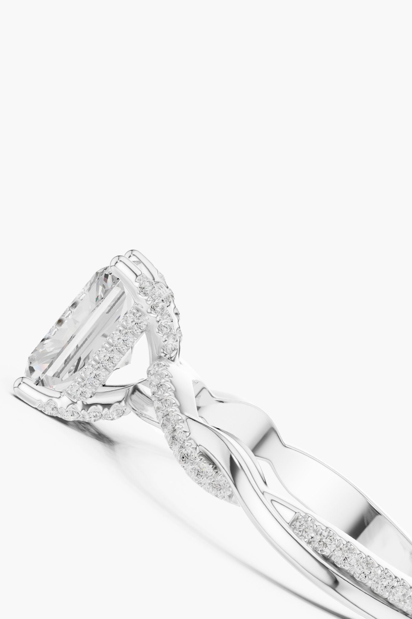2ct Glowline Radiant Solitaire Ring