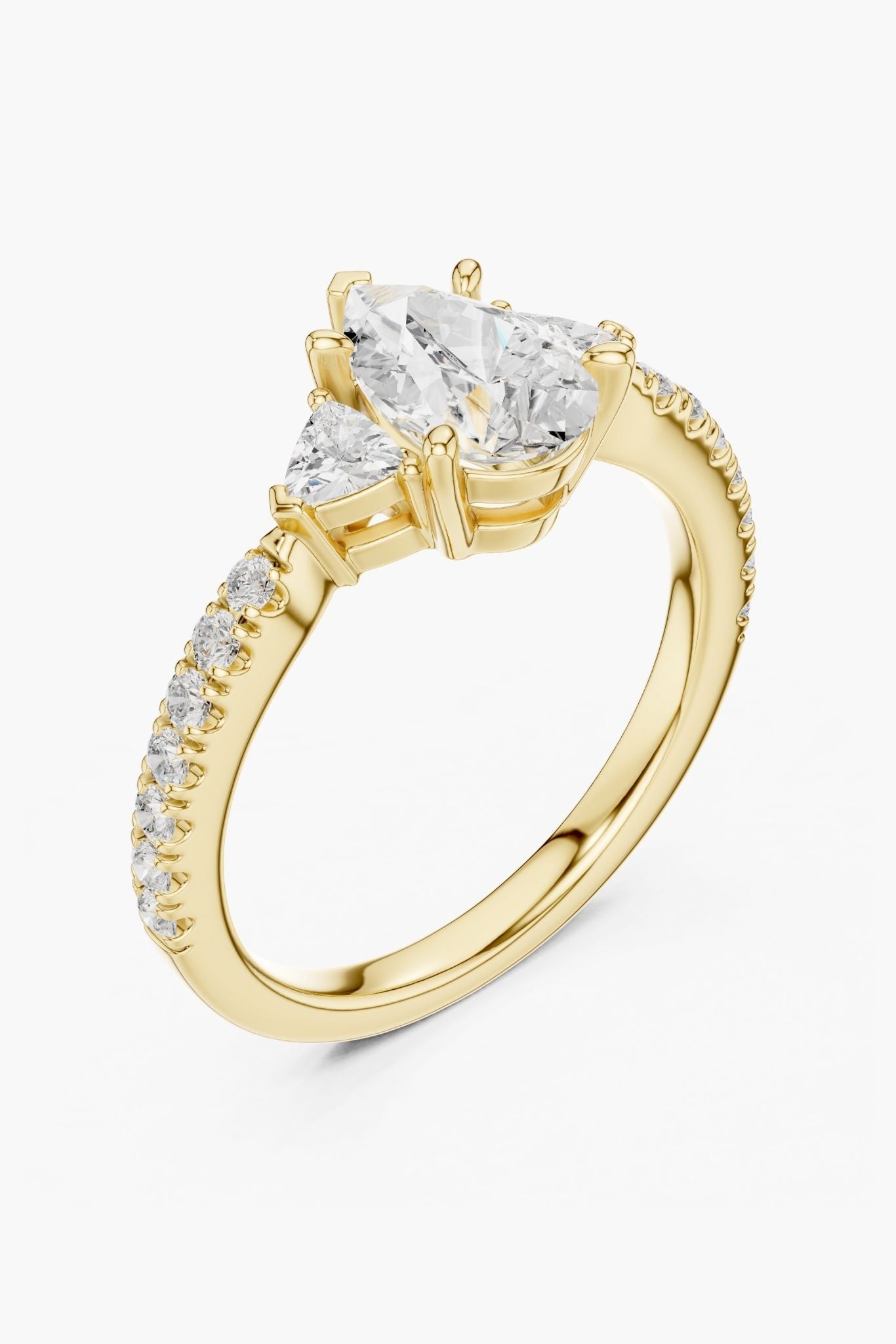 1.5ct Trinity Pear Diamond Ring