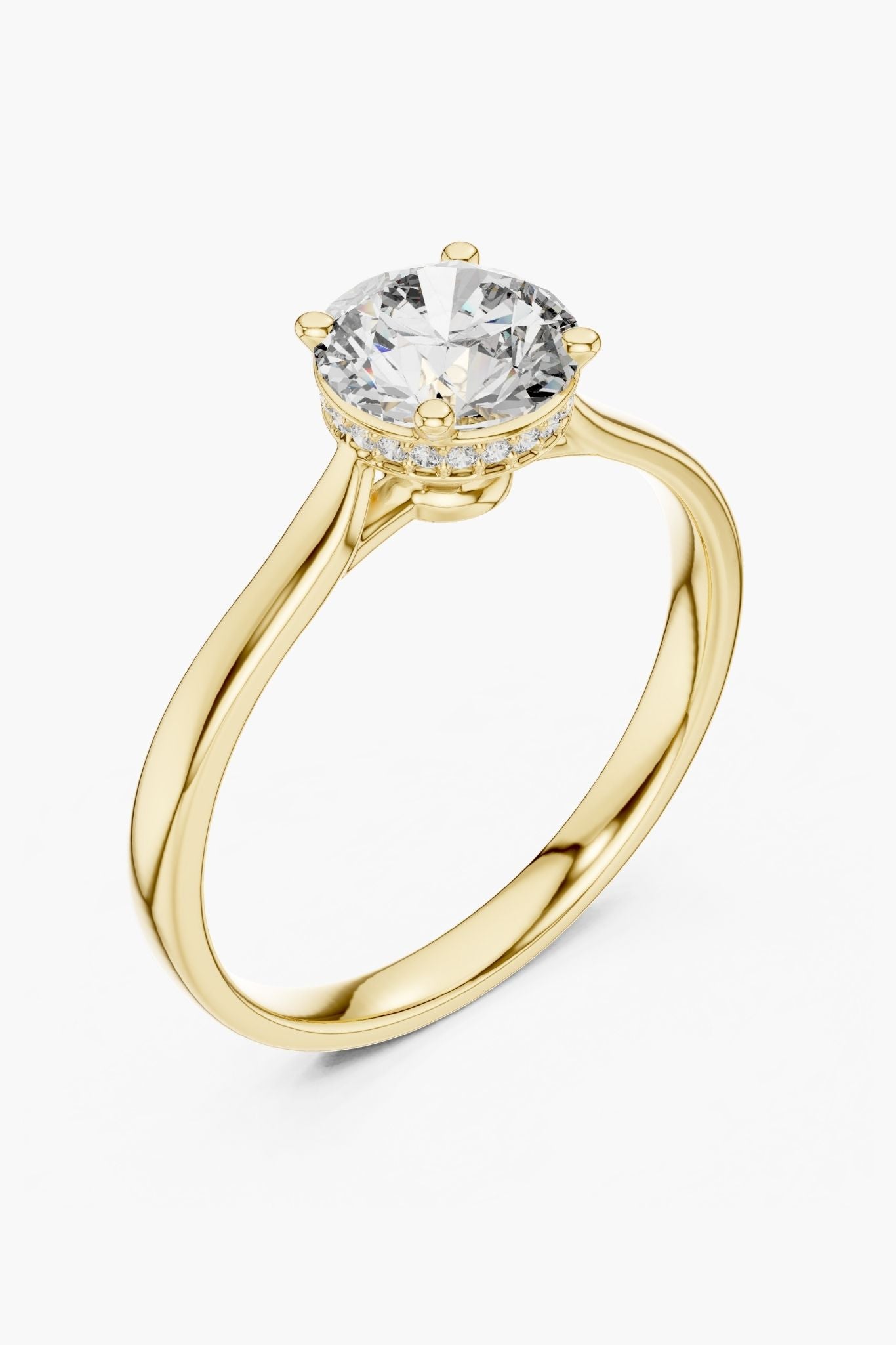 Elysian 1ct Round Hidden Halo Ring