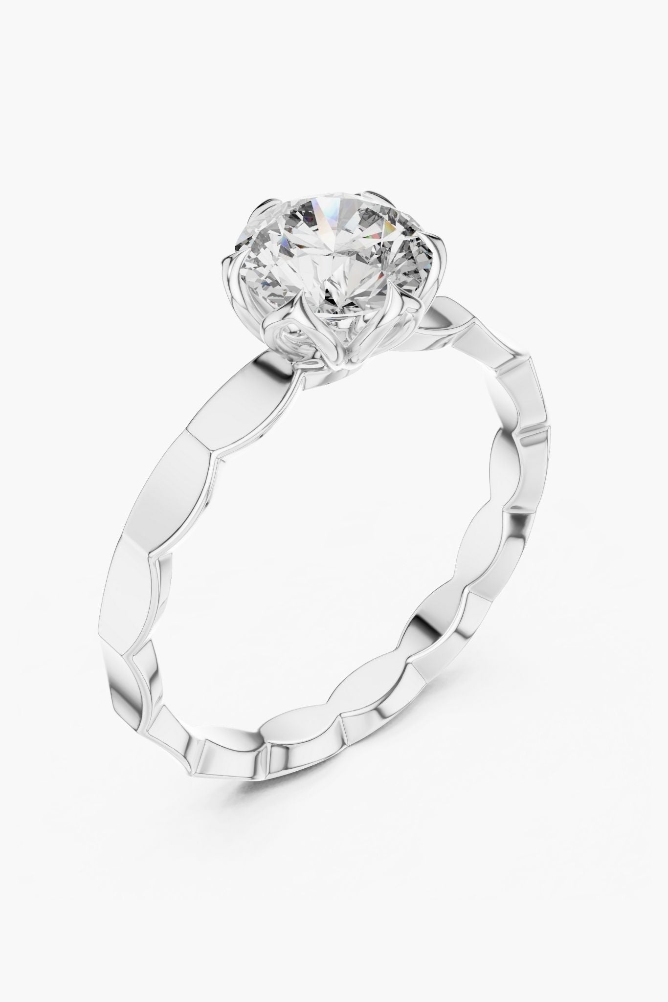 1ct Sculpted Solitaire Ring