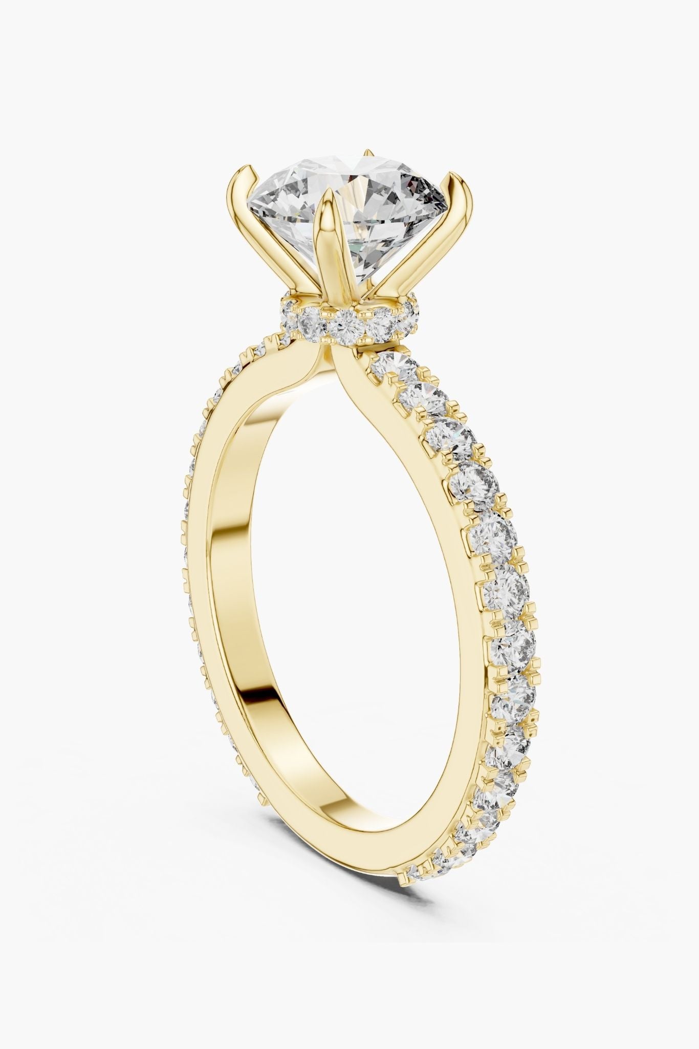 1 ct Secret Halo Solitaire Ring