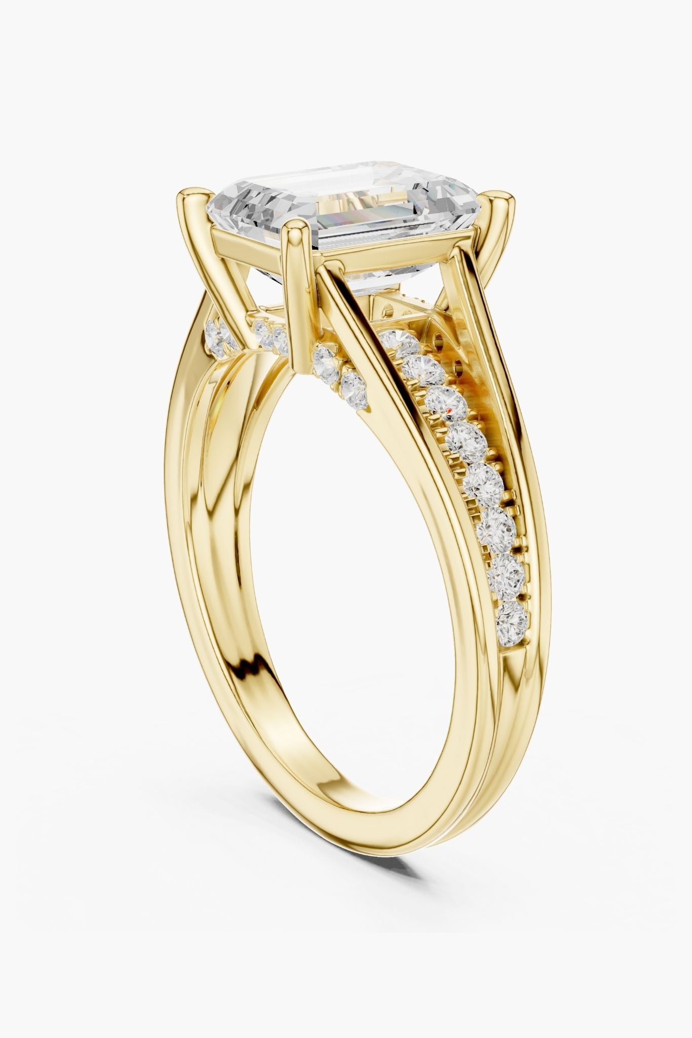 Linea Emerald Engagement Ring