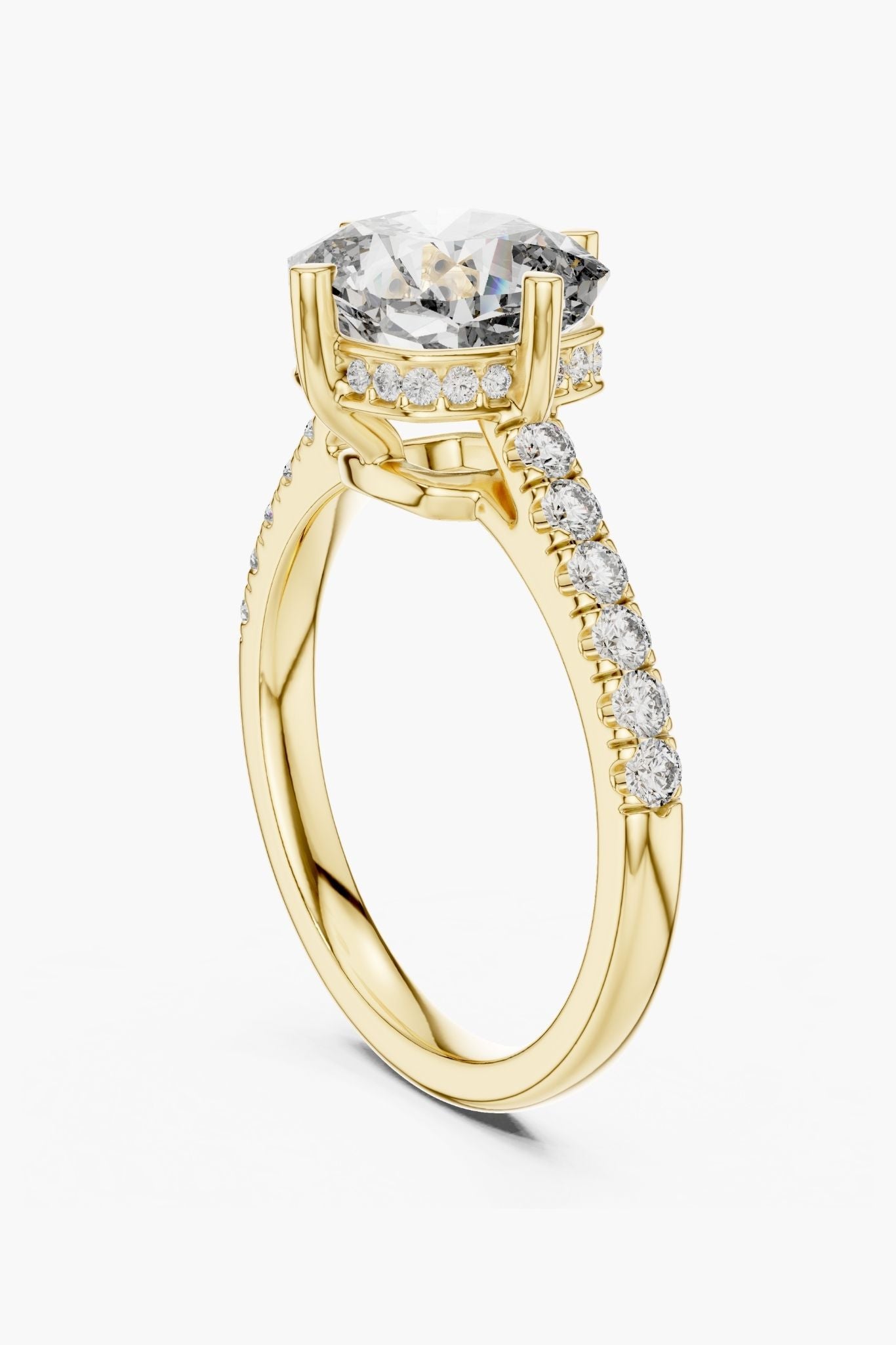 3.5ct Orbit Cushion Halo Ring