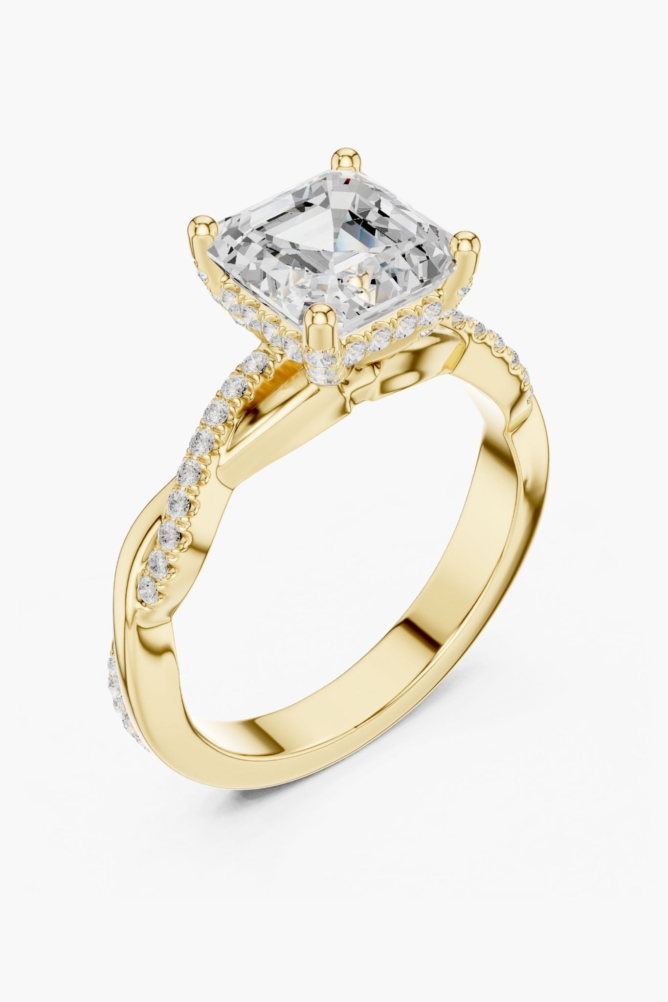 2ct Prism Asscher Solitaire Ring