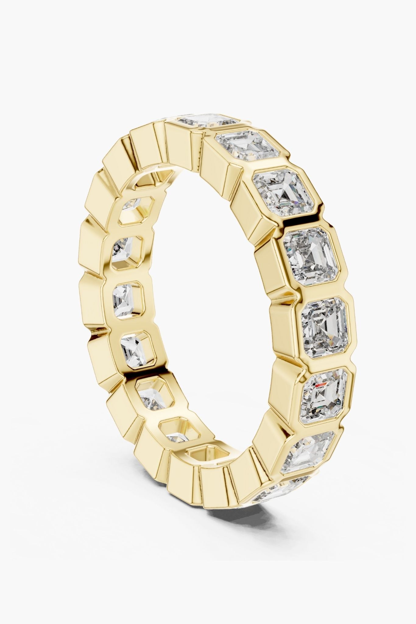Bezel Asscher Eternity Ring