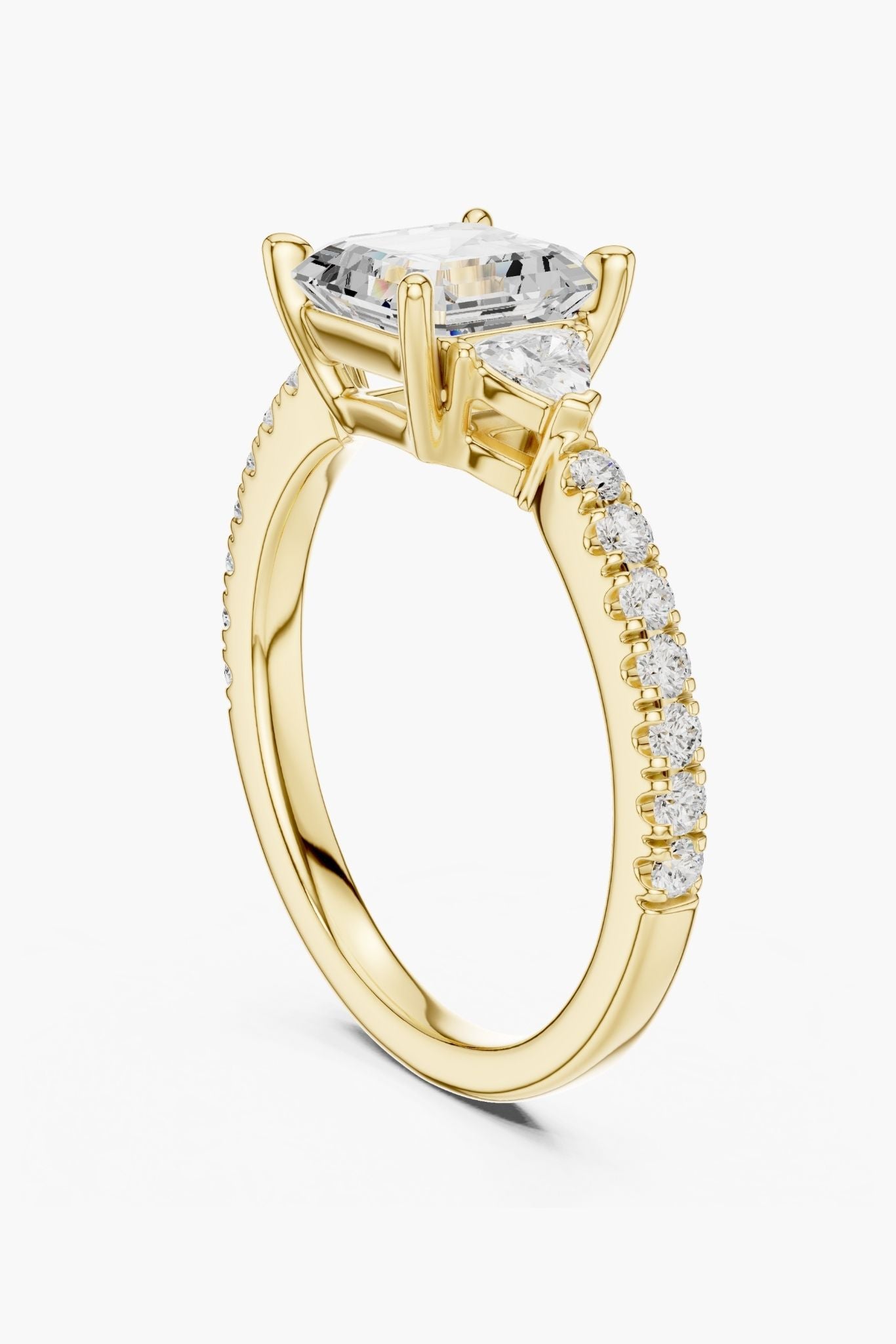 1.5ct Trinity Asscher Diamond Ring