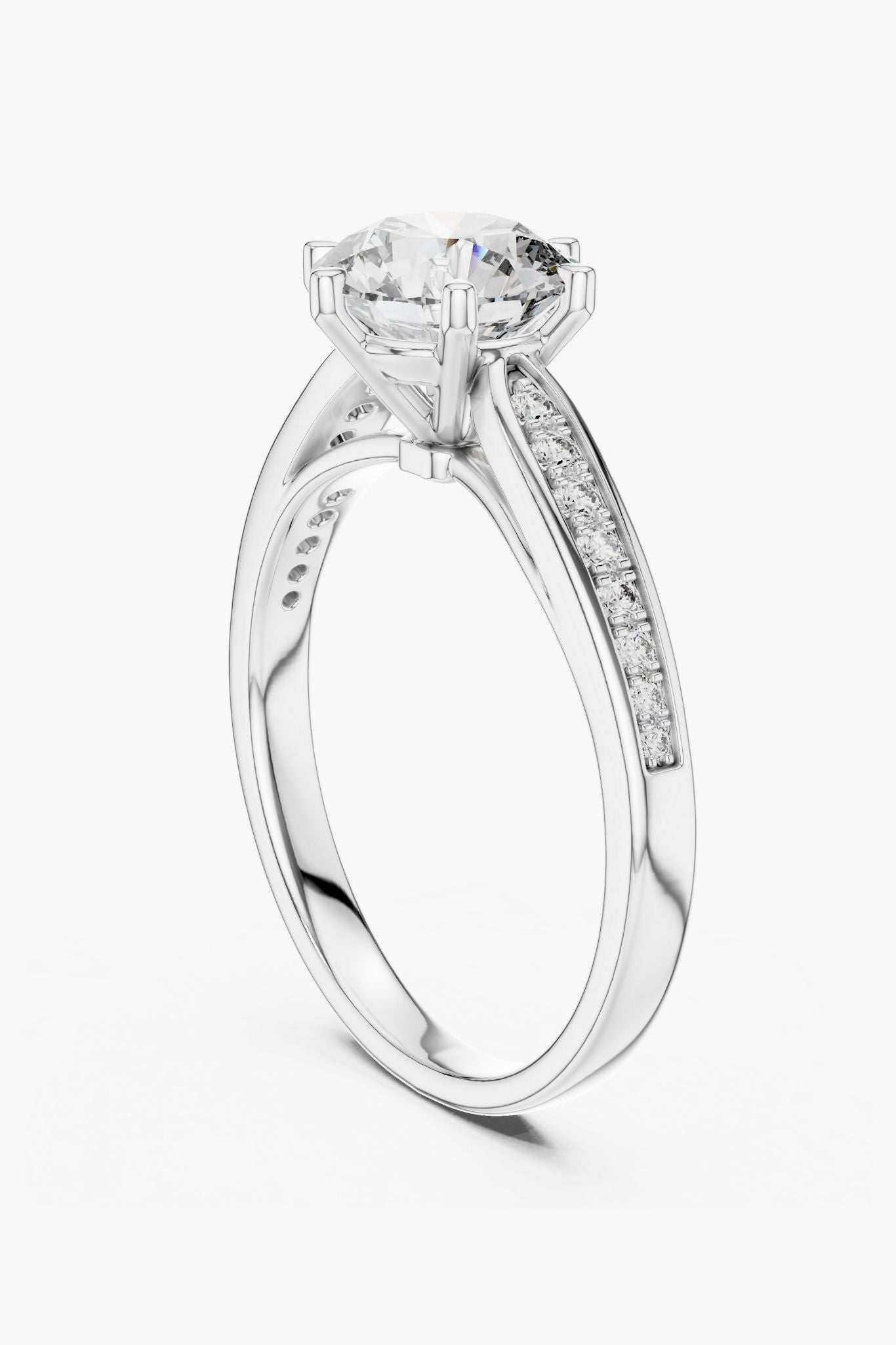 1ct Channel Band Solitaire Ring