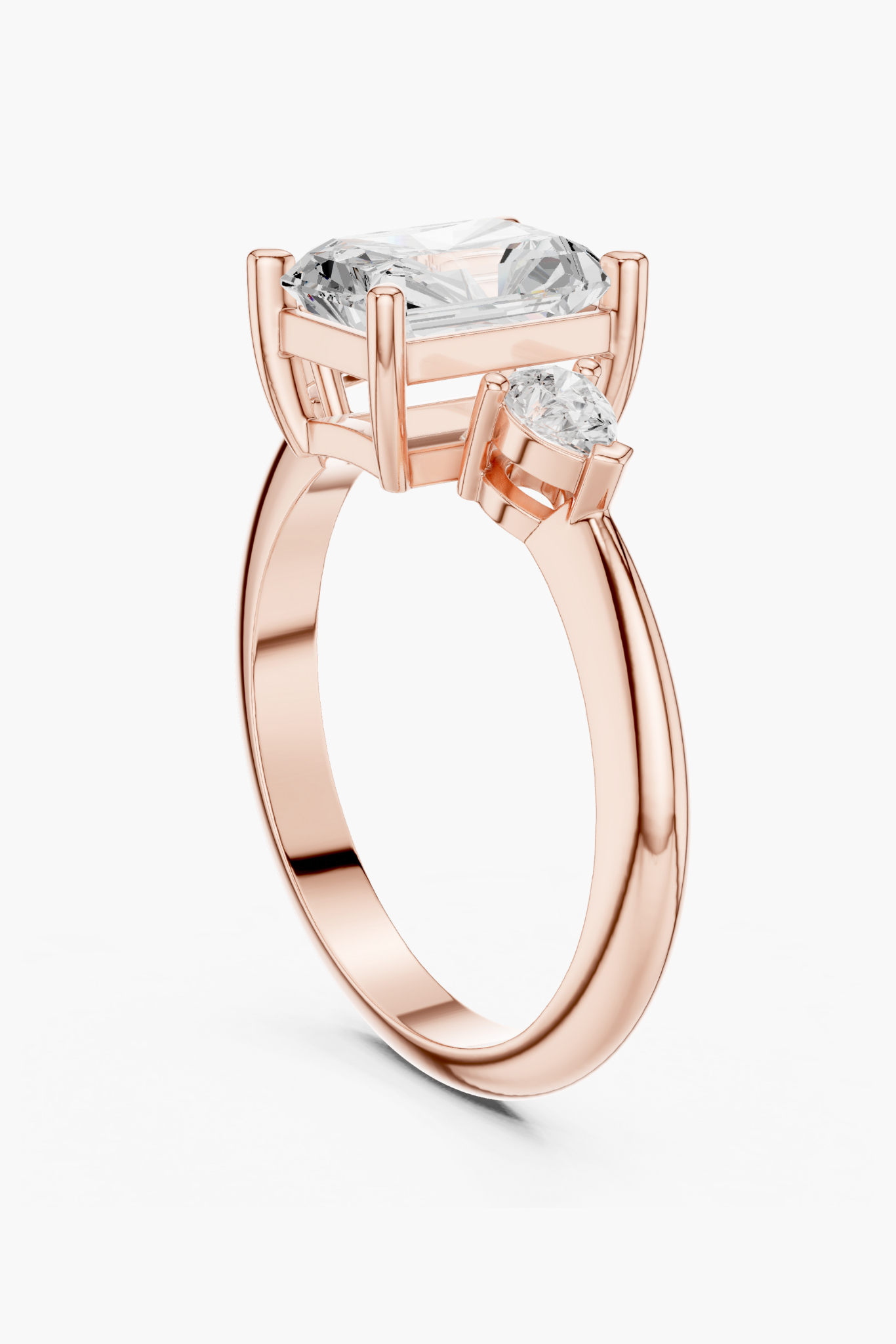 2ct Radiant Three-Stone Ring