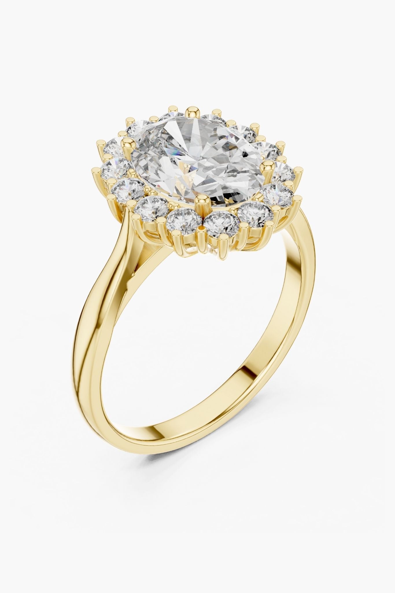 2.5ct Oval Bel Fiore Diamond Ring