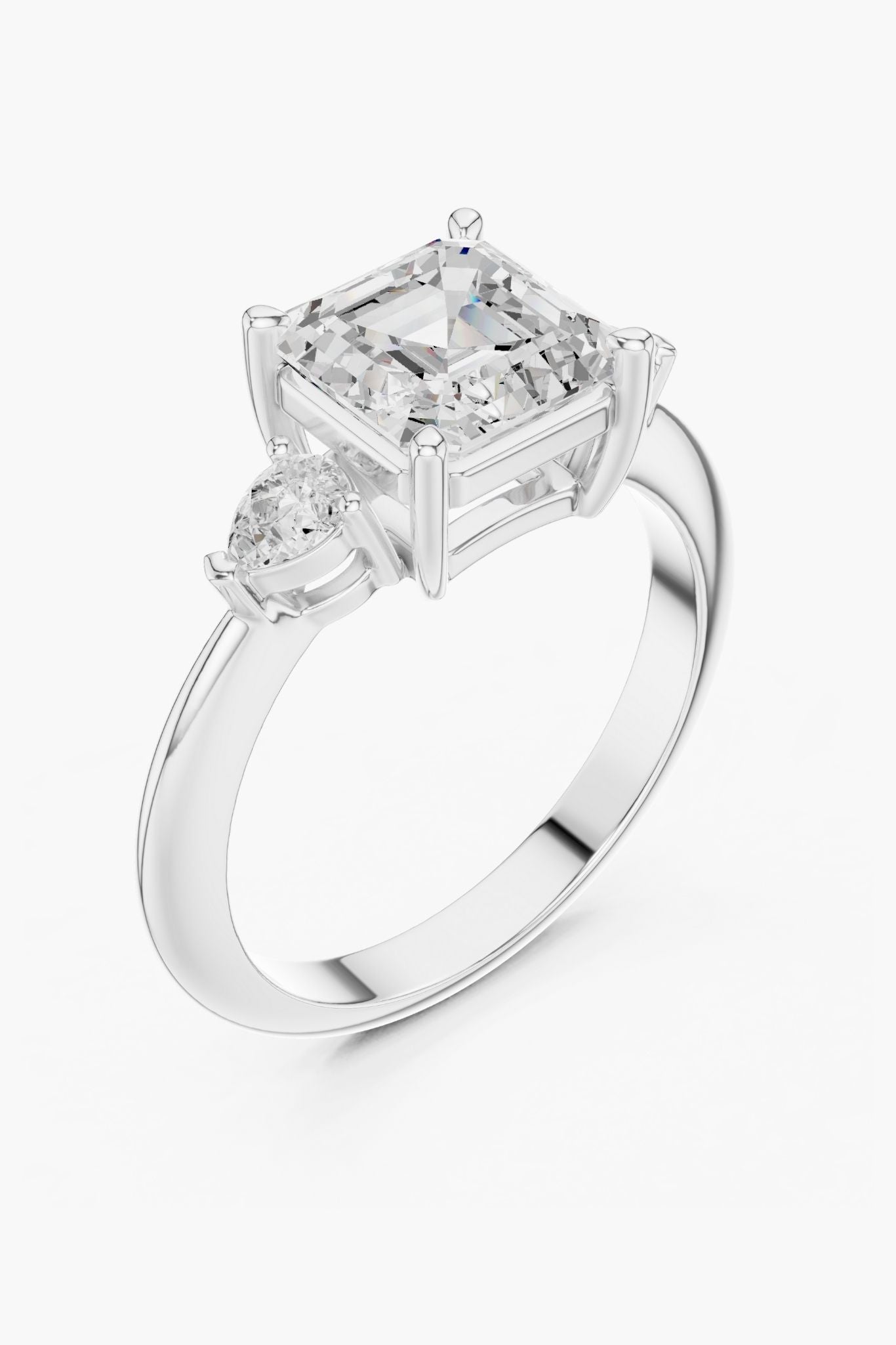 2ct Mirror Trio Ring