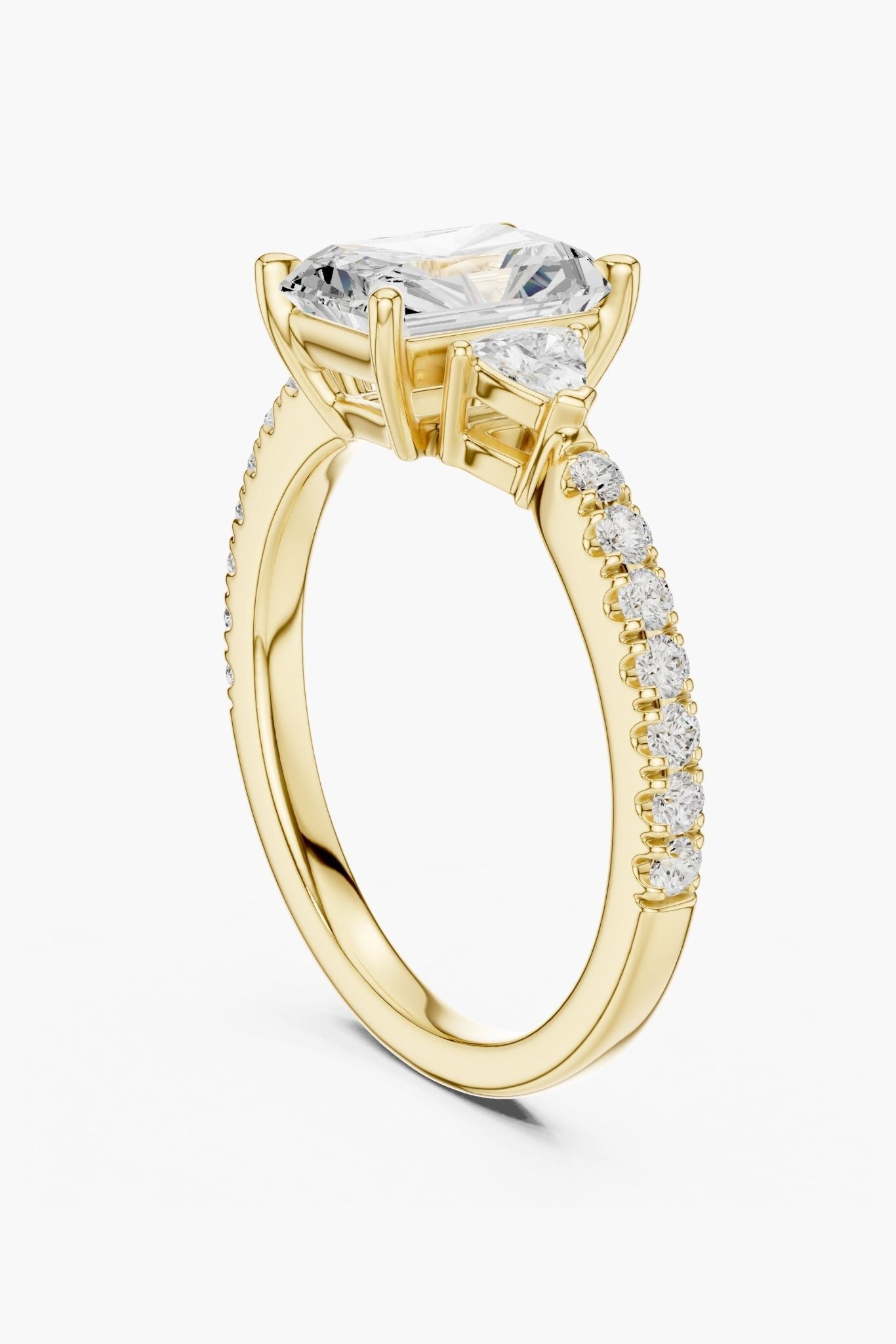 1.5ct Trinity Radiant Diamond Ring