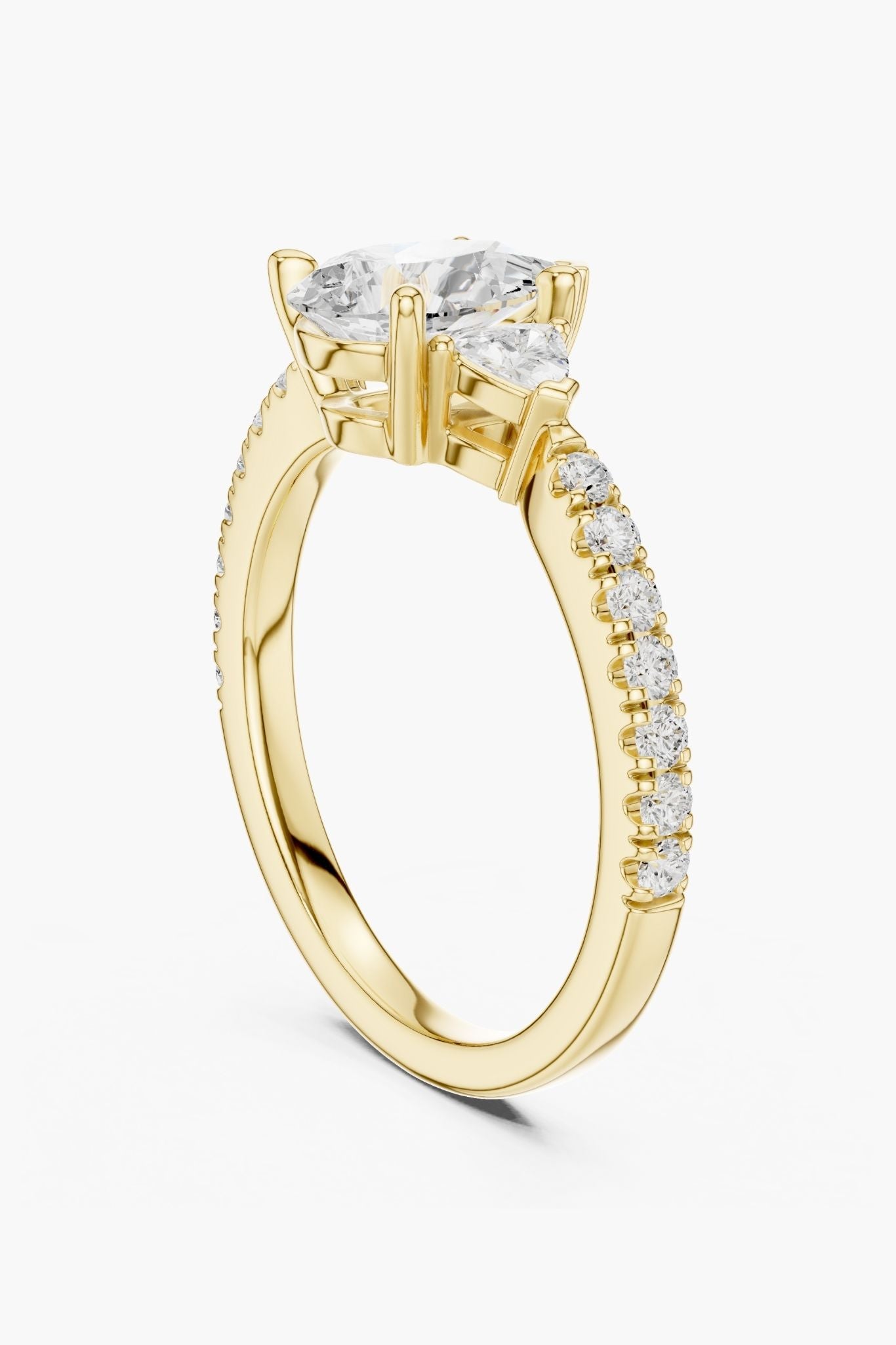 1.5ct Trinity Pear Diamond Ring