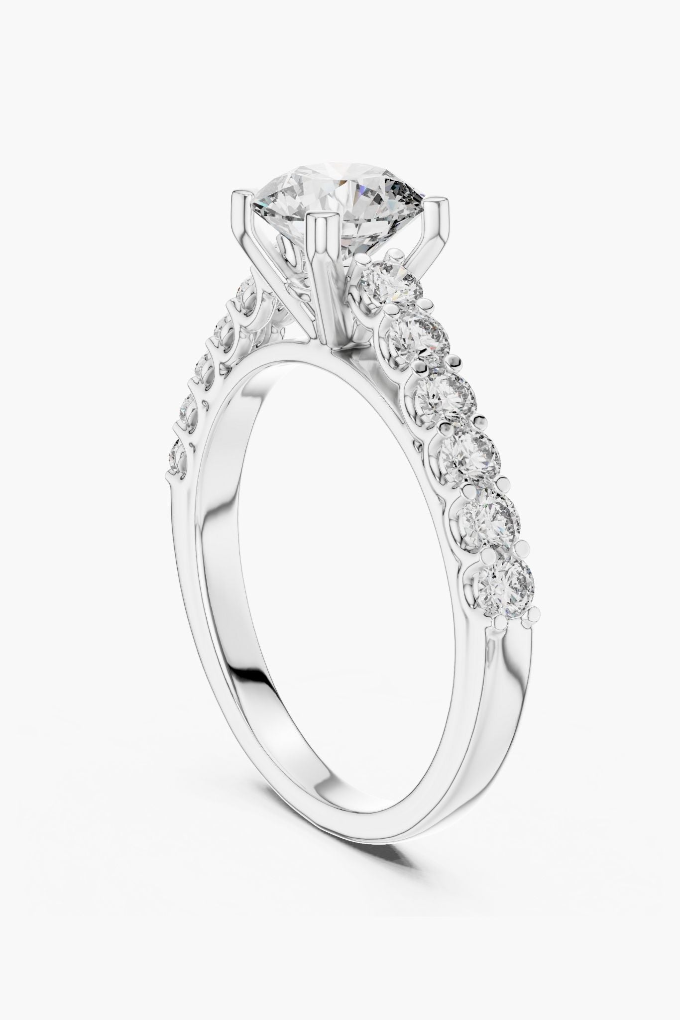 1ct Round Diamond Band Ring