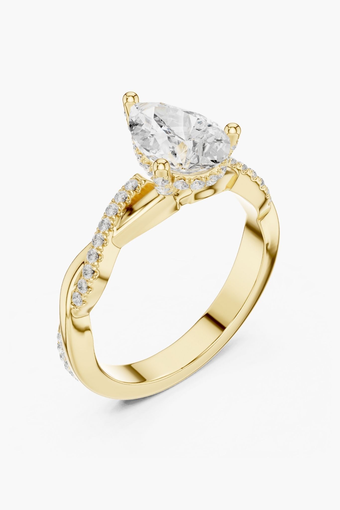 2ct Muse Pear Solitaire Ring