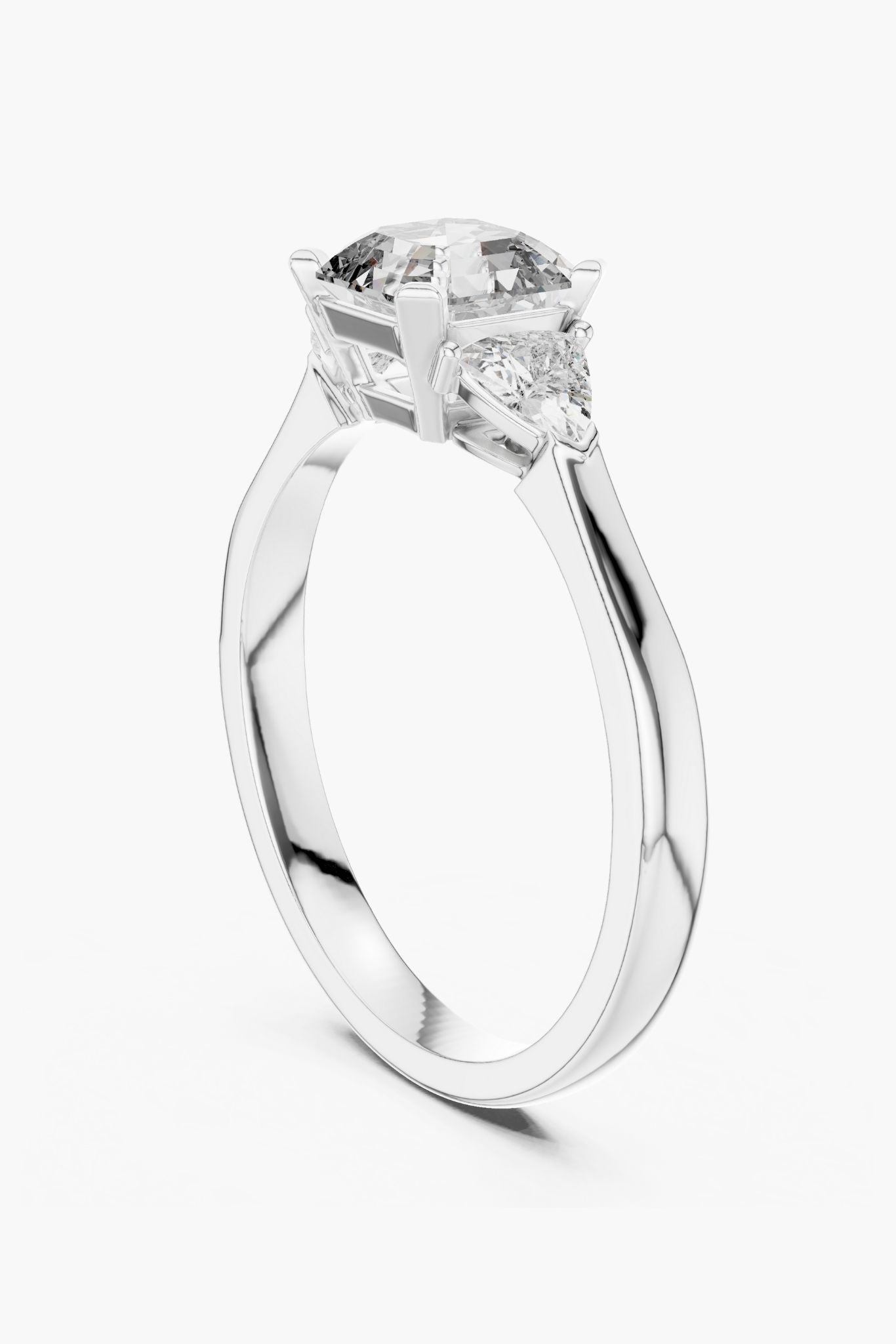 1ct Trinity Asscher Ring