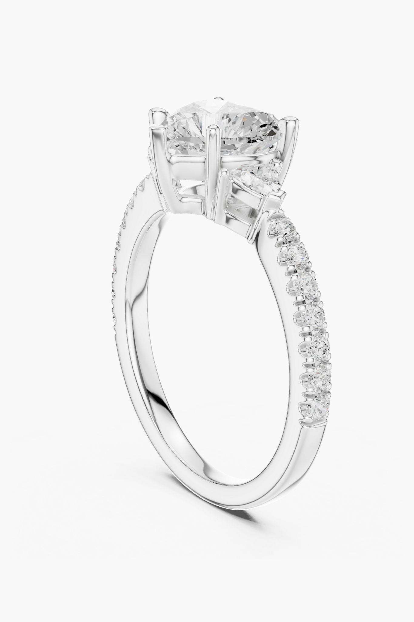 1.5ct Trinity Heart Diamond Ring