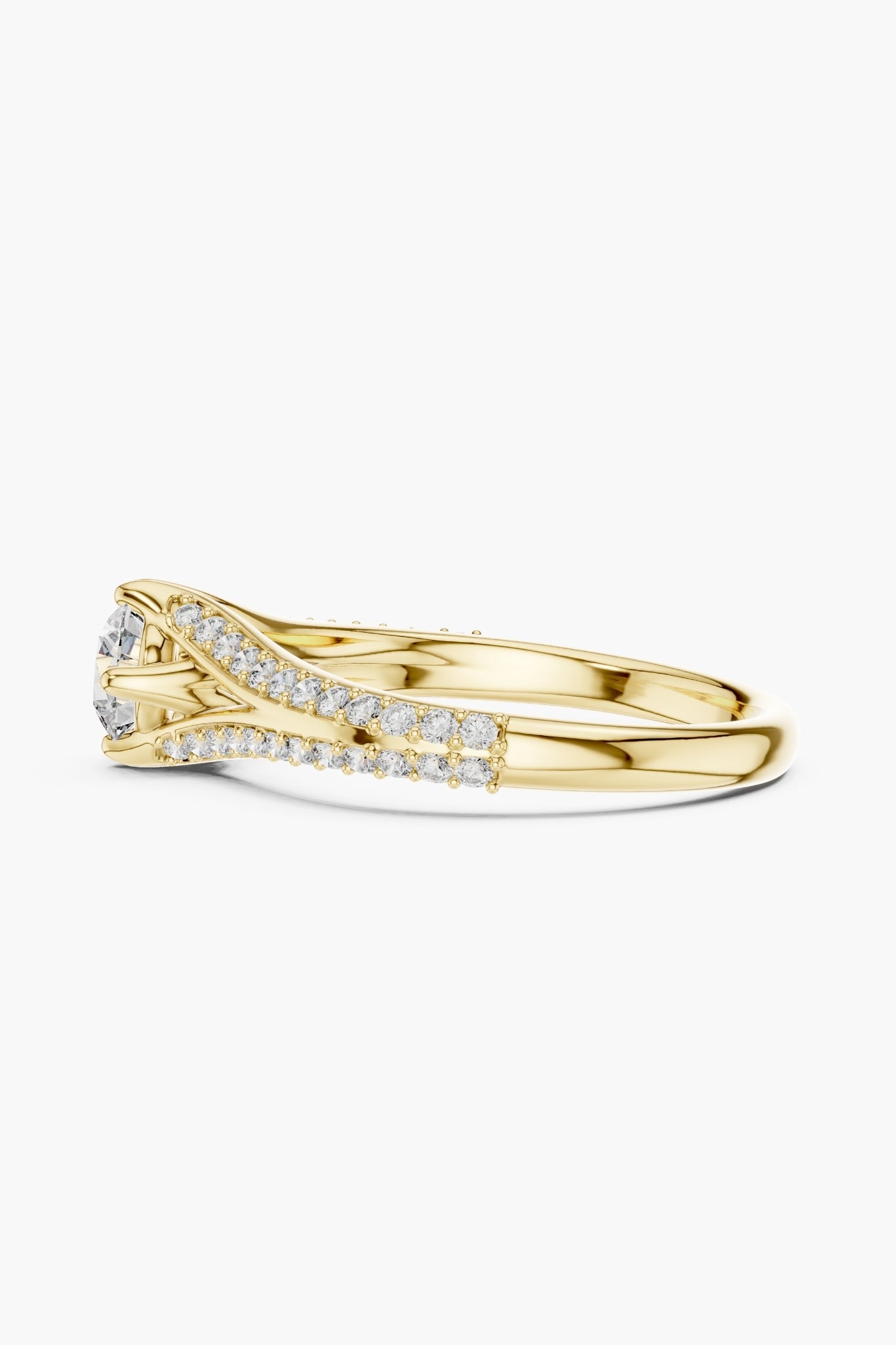 Luna 0.50ct Pave Solitaire Ring