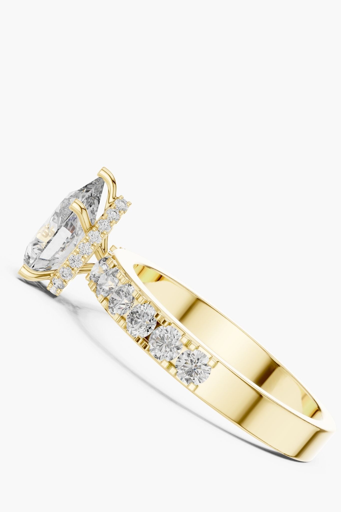 1.5 ct Pear Hidden Halo Engagement Ring