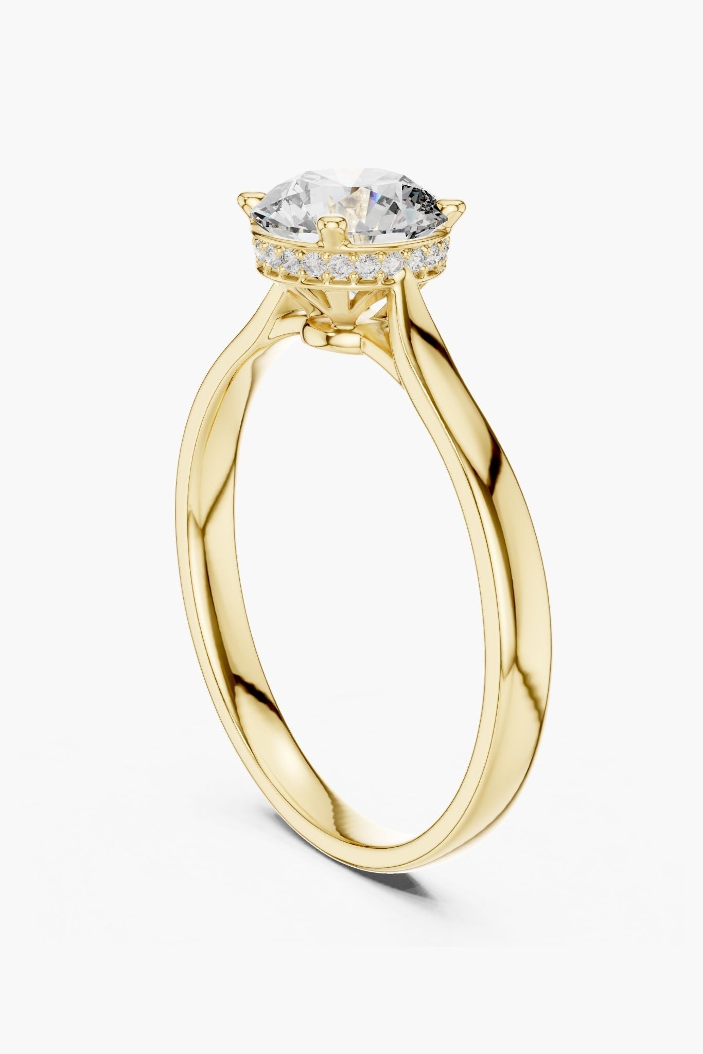 Elysian 1ct Round Hidden Halo Ring