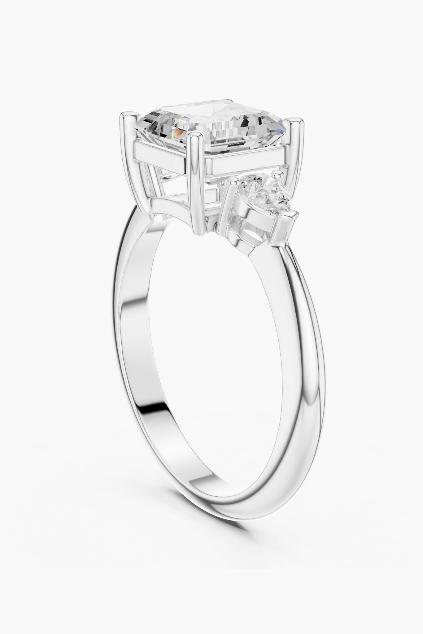 2ct Mirror Trio Ring
