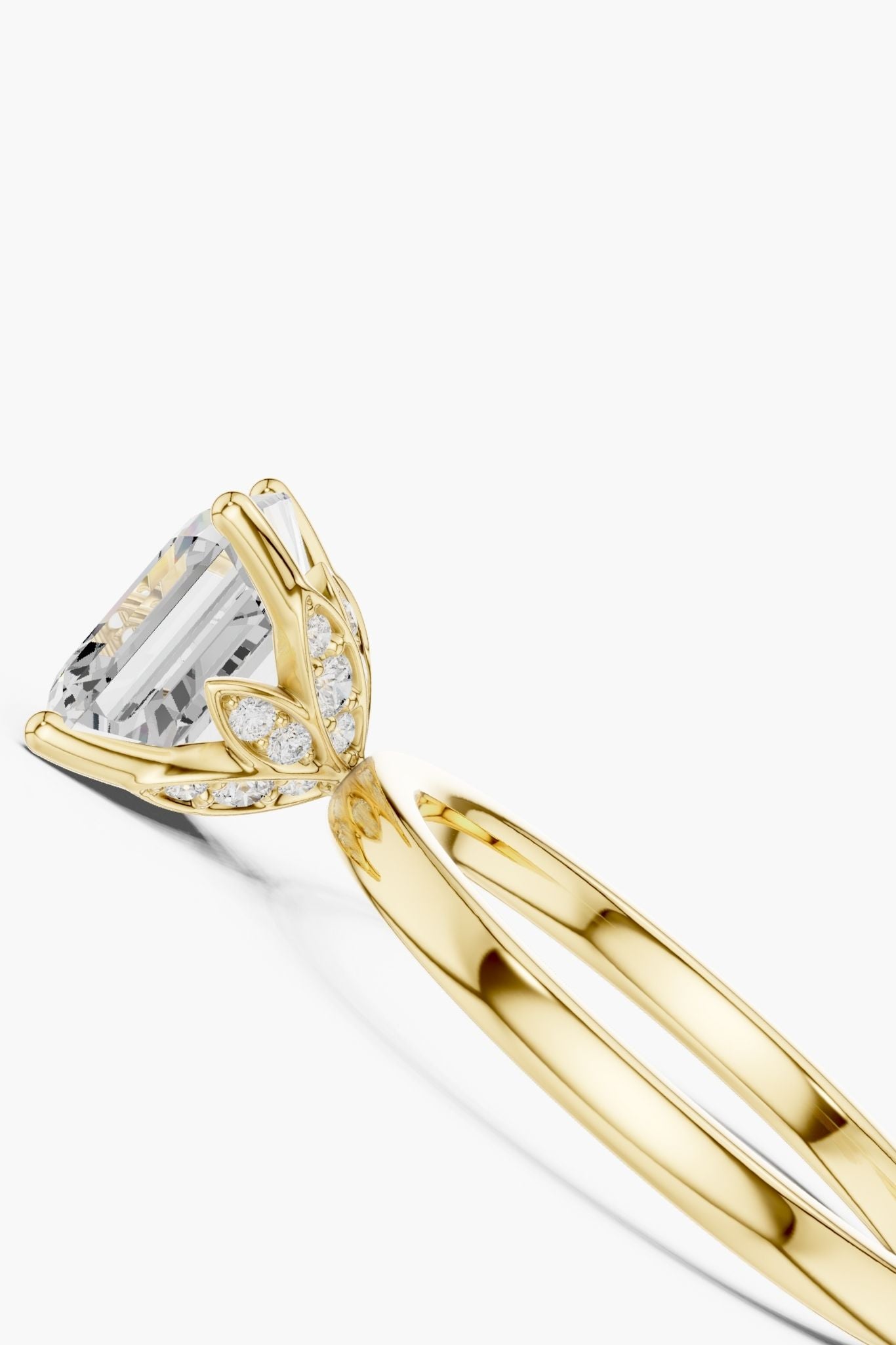 2ct Cushion Crown Diamond Ring