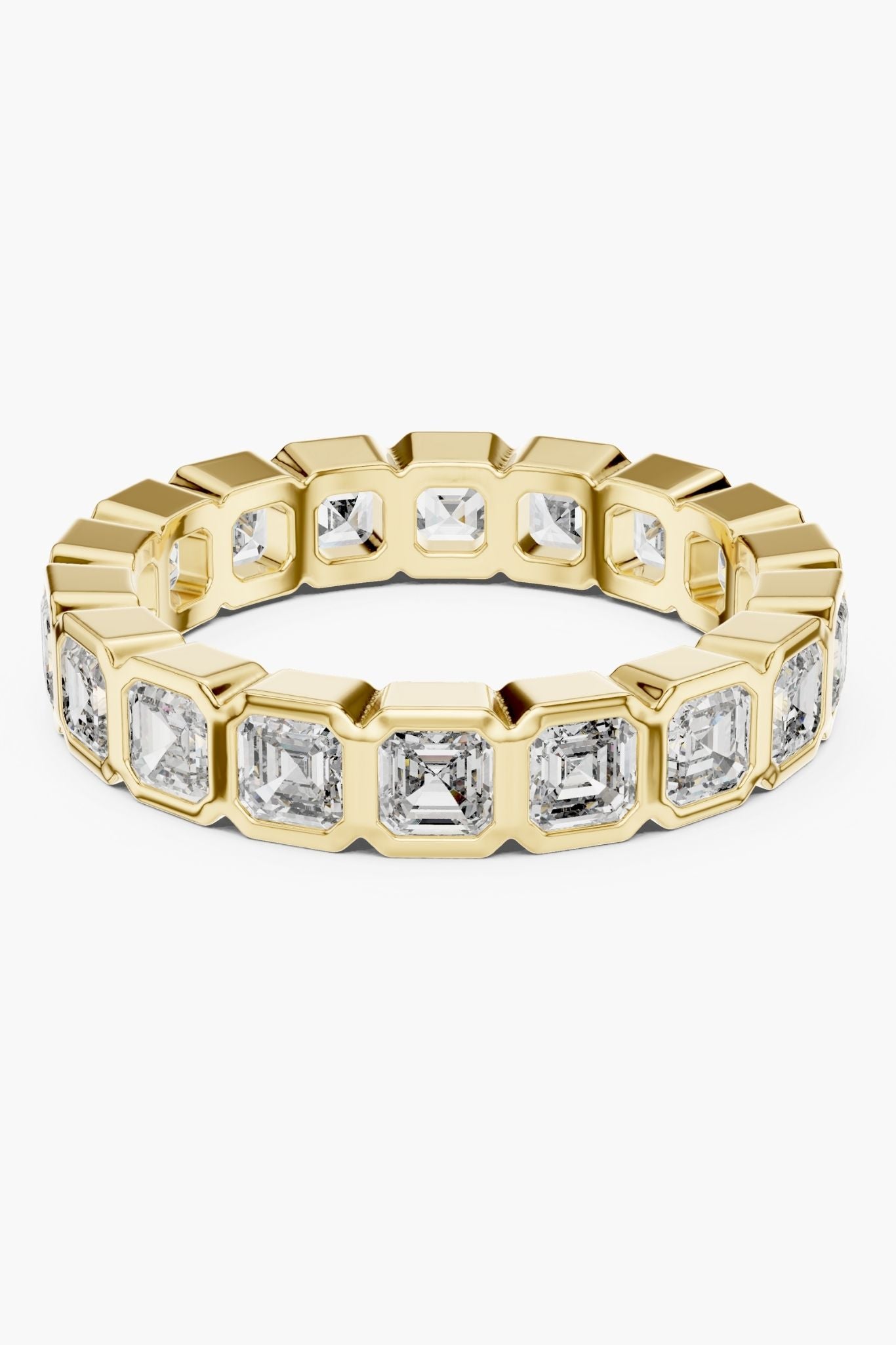 Bezel Asscher Eternity Ring