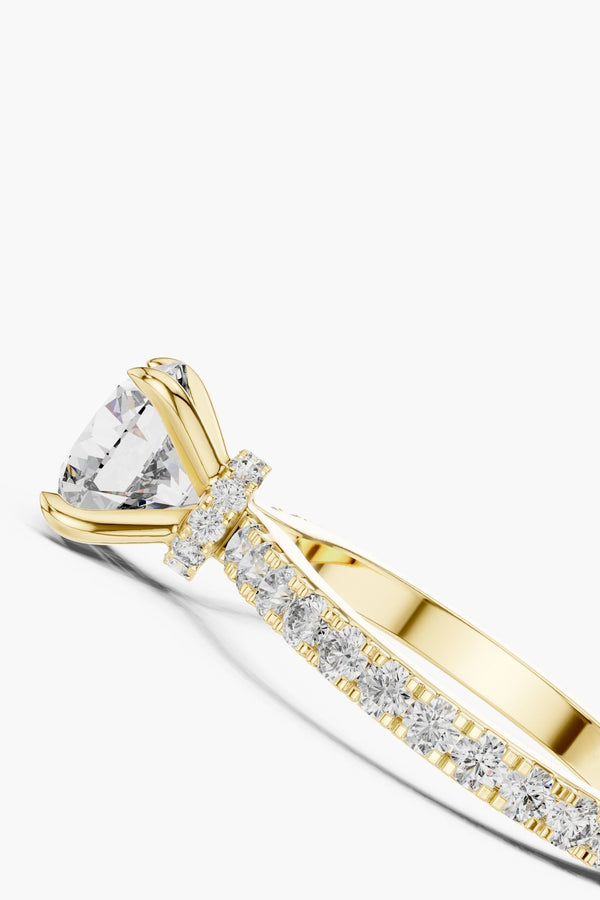 1 ct Secret Halo Solitaire Ring