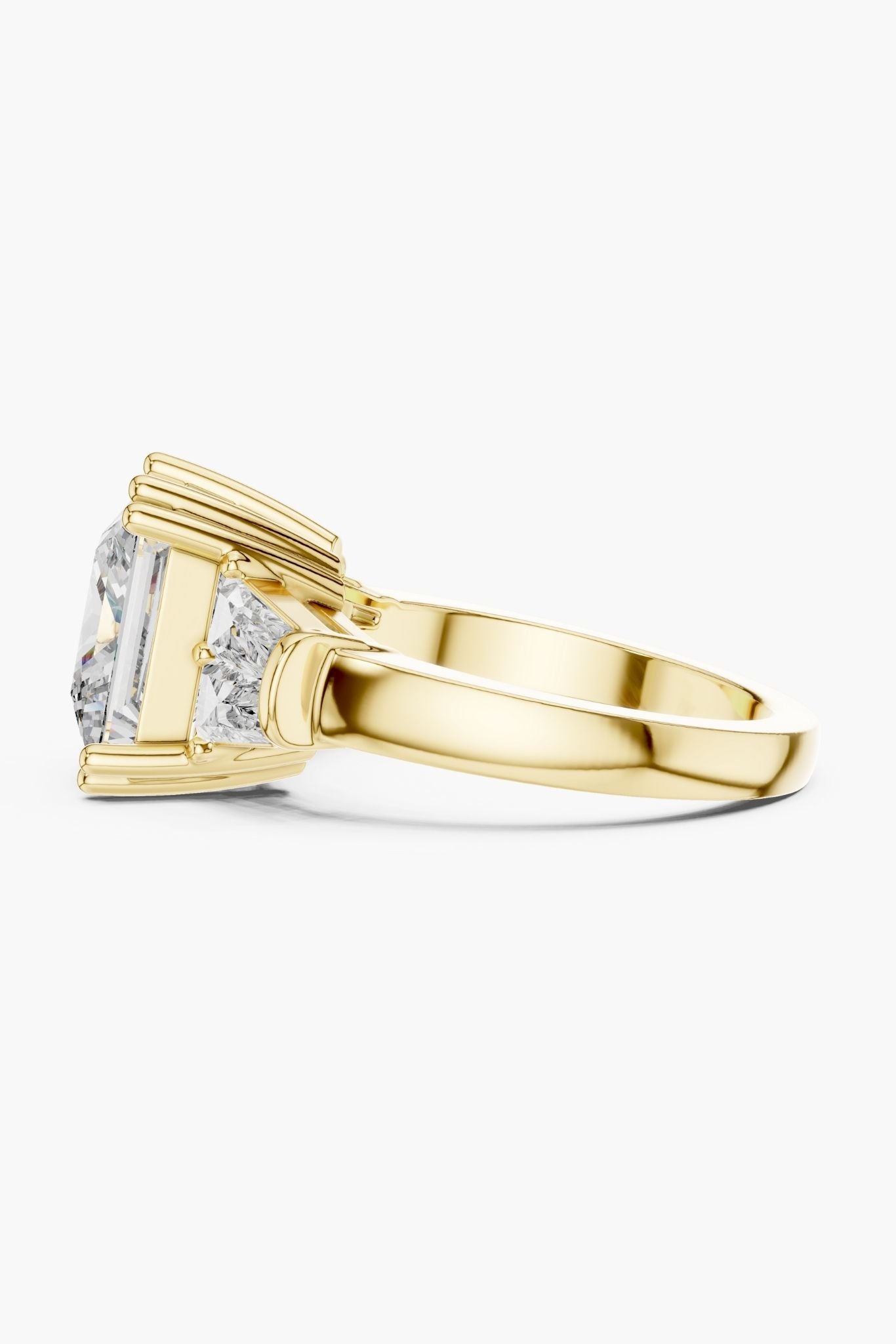 4ct Princess Solitaire with Tapered Baguettes