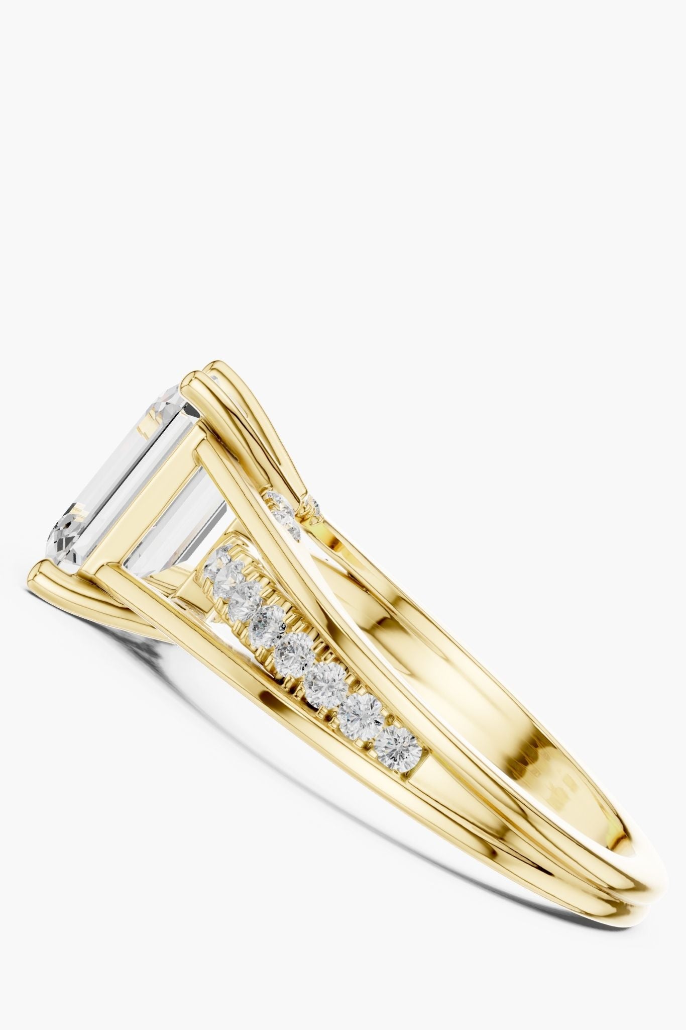 Linea Emerald Engagement Ring