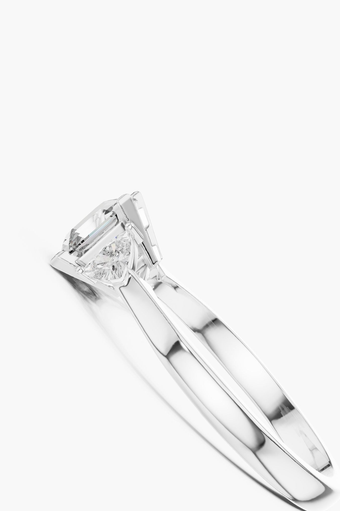 1ct Trinity Asscher Ring