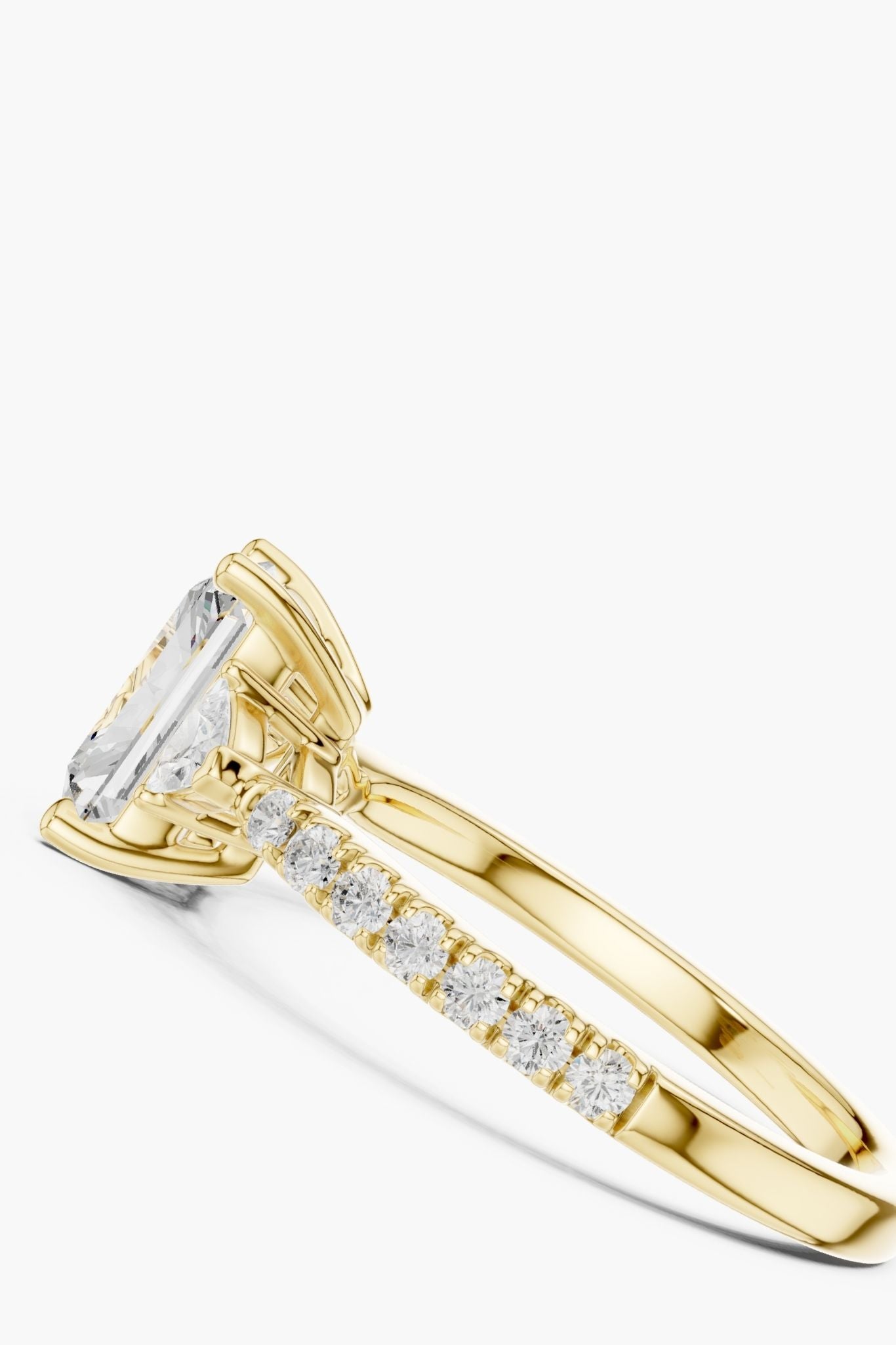 1.5ct Trinity Radiant Diamond Ring