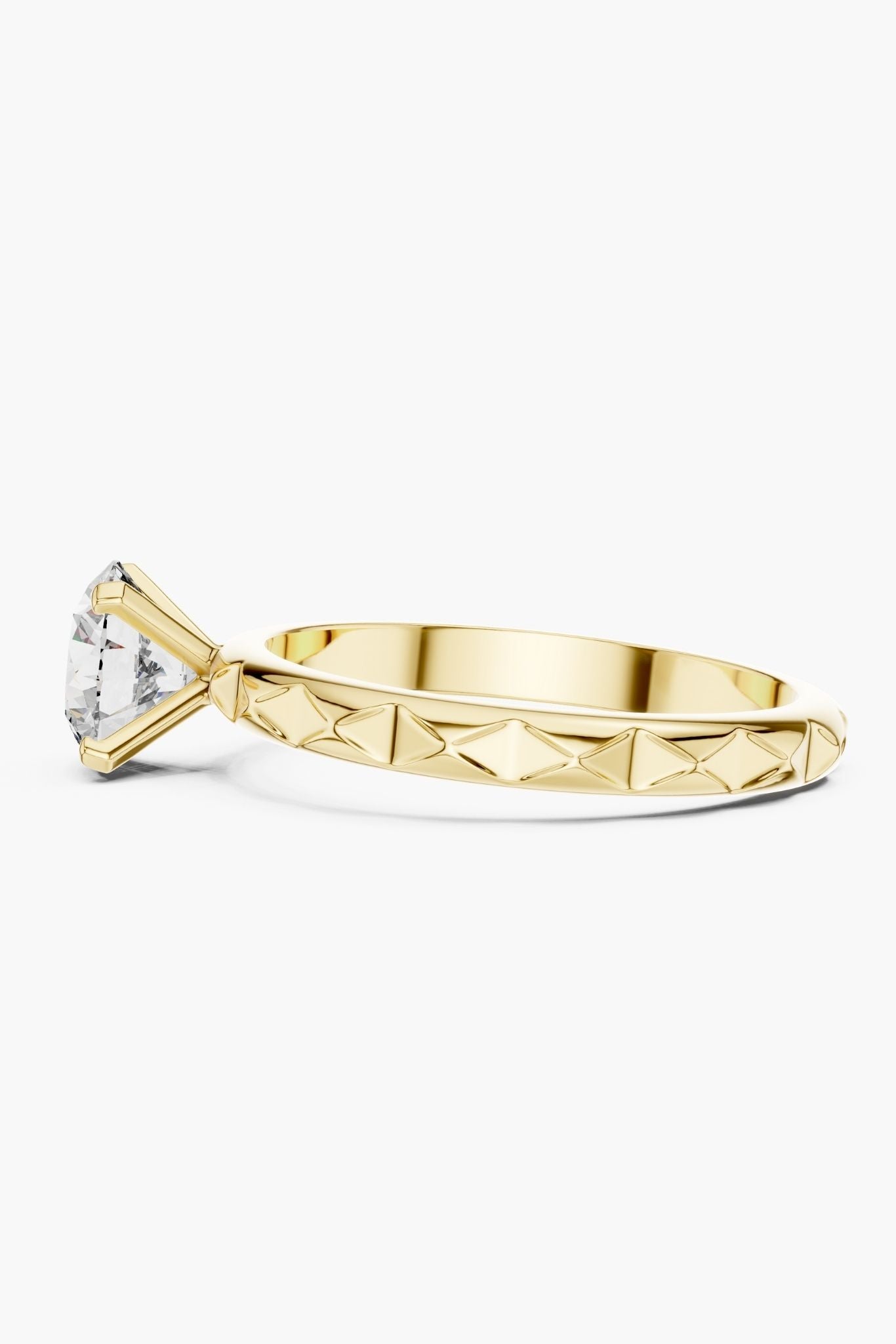 1ct Sculpted Facet Ring