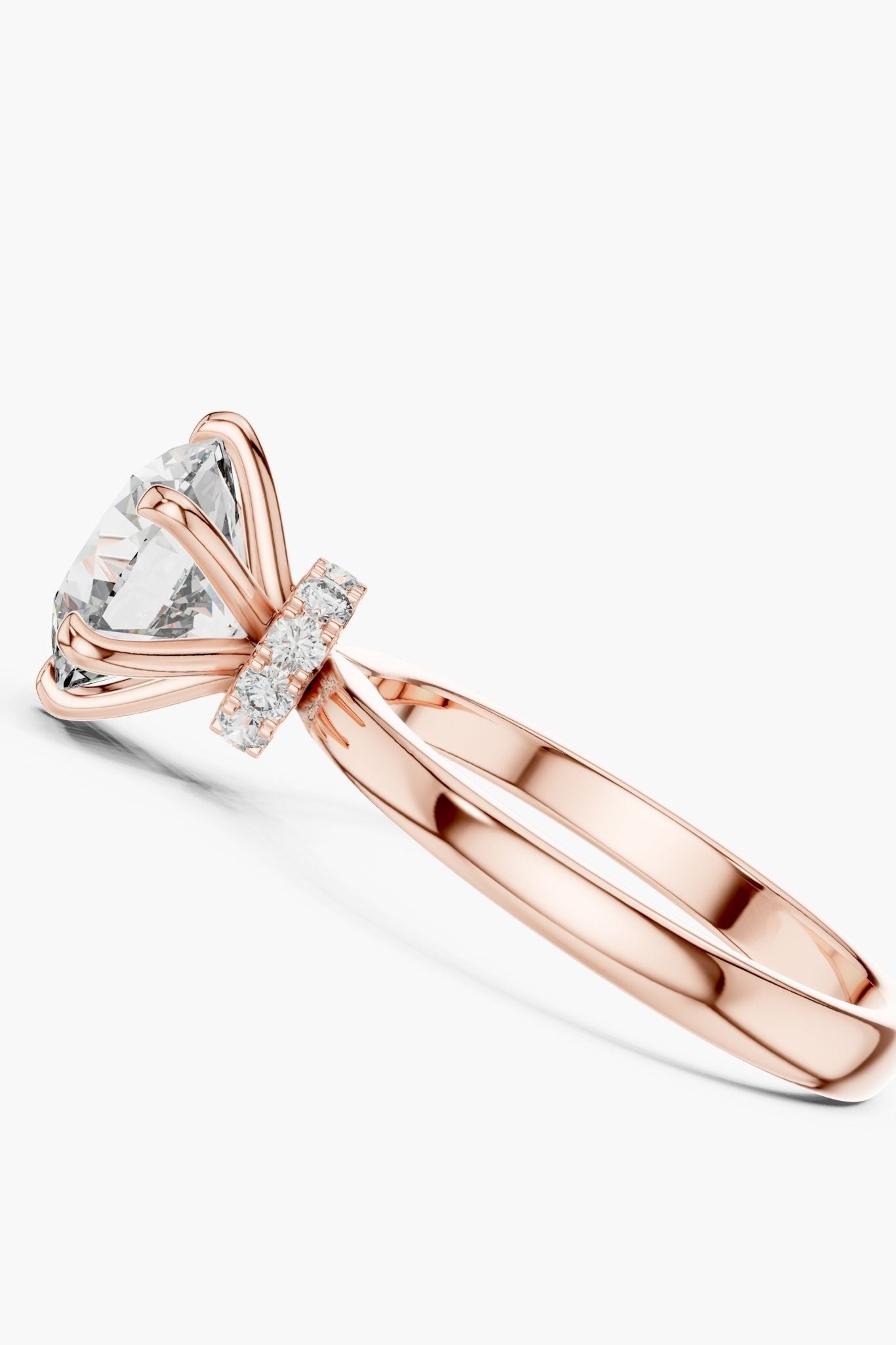 2ct Round Hidden Halo Ring