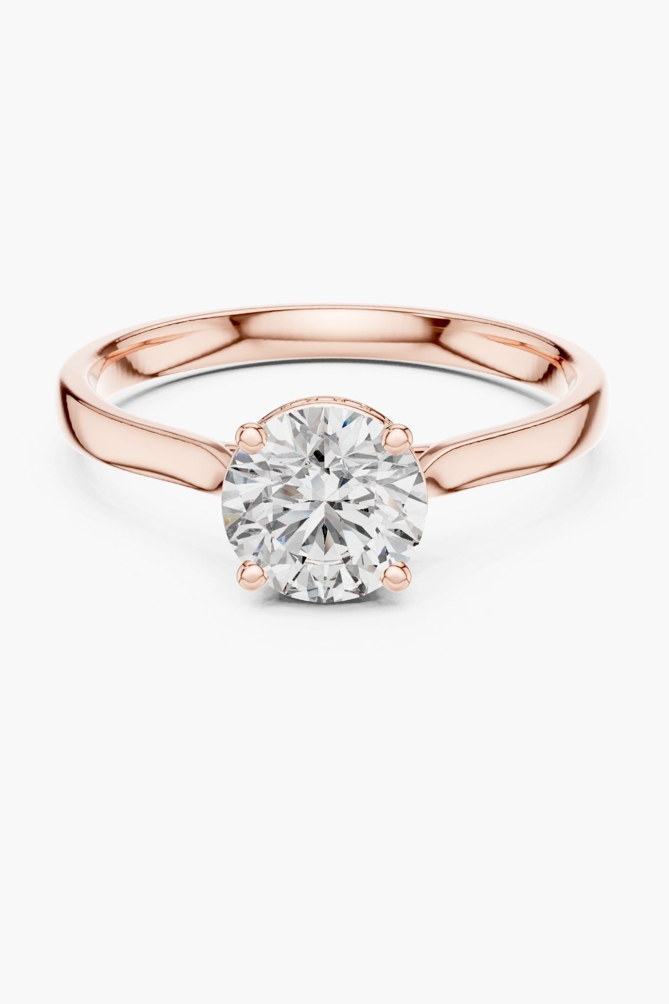 Elysian 1ct Round Hidden Halo Ring