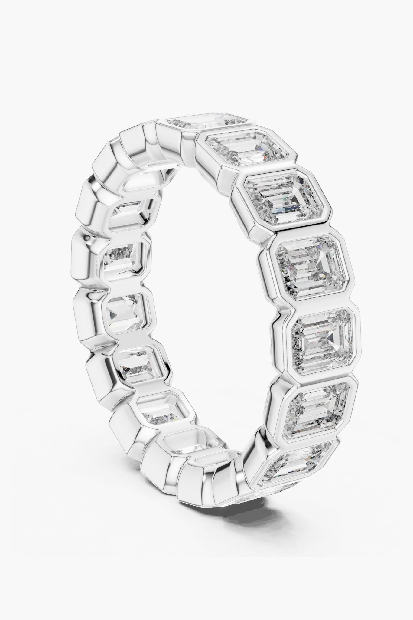 Bezel Emerald Eternity Ring
