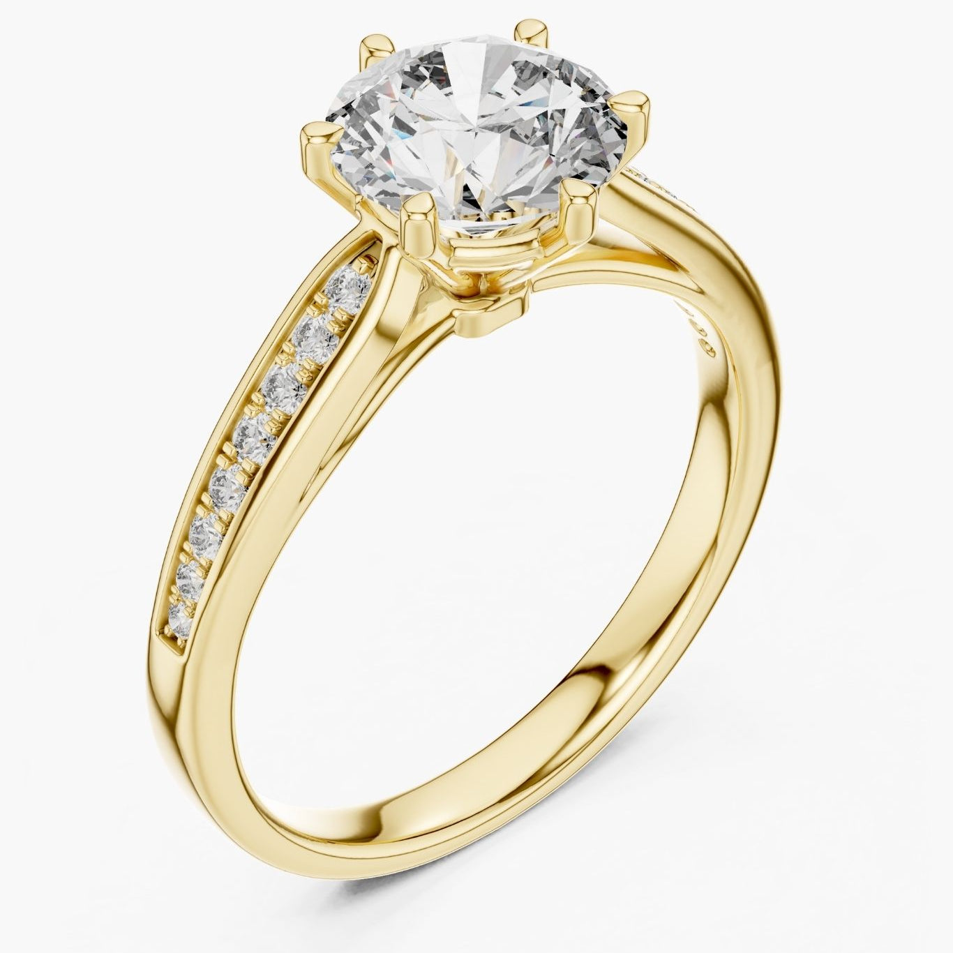 1ct Channel Band Solitaire Ring