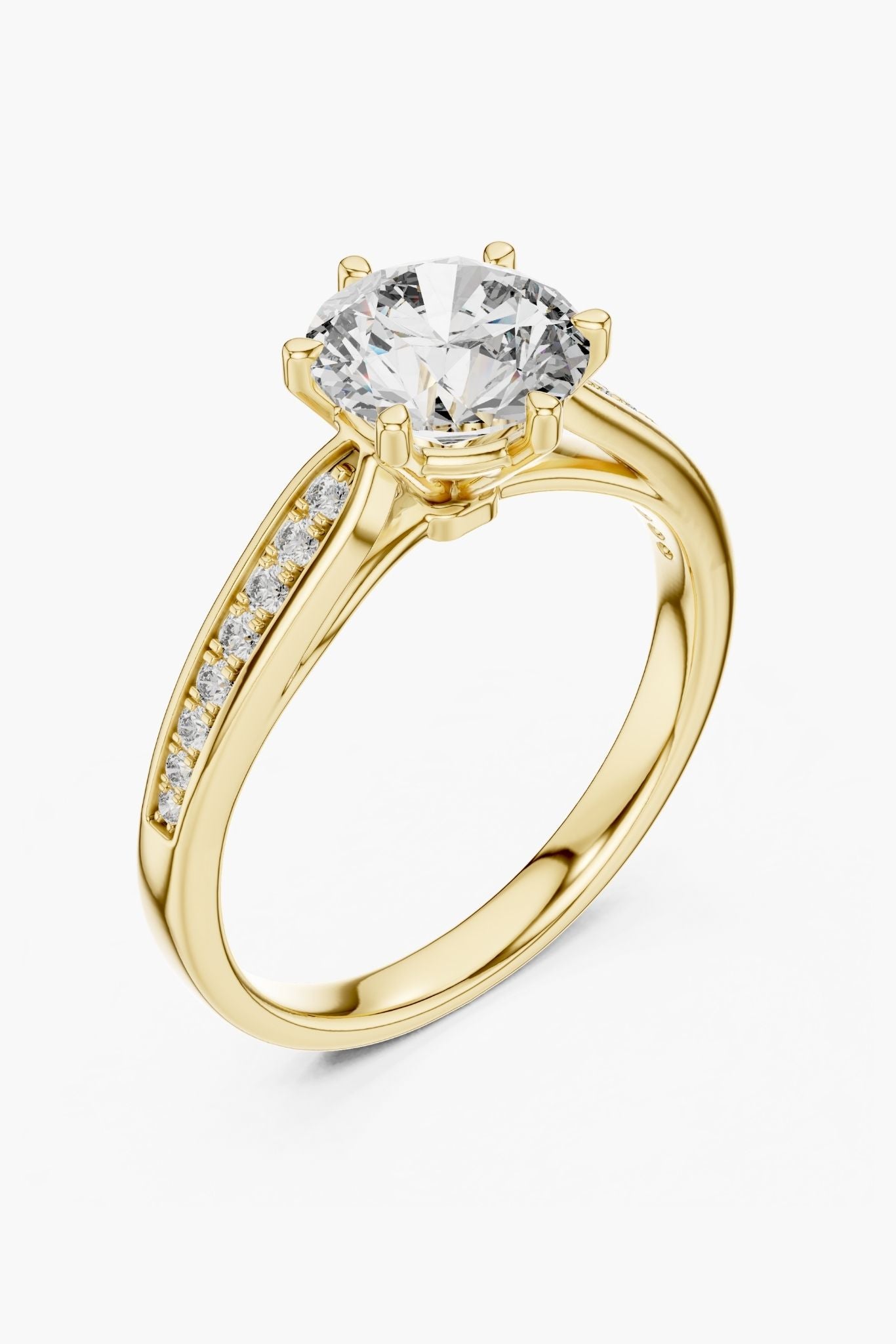 1ct Channel Band Solitaire Ring