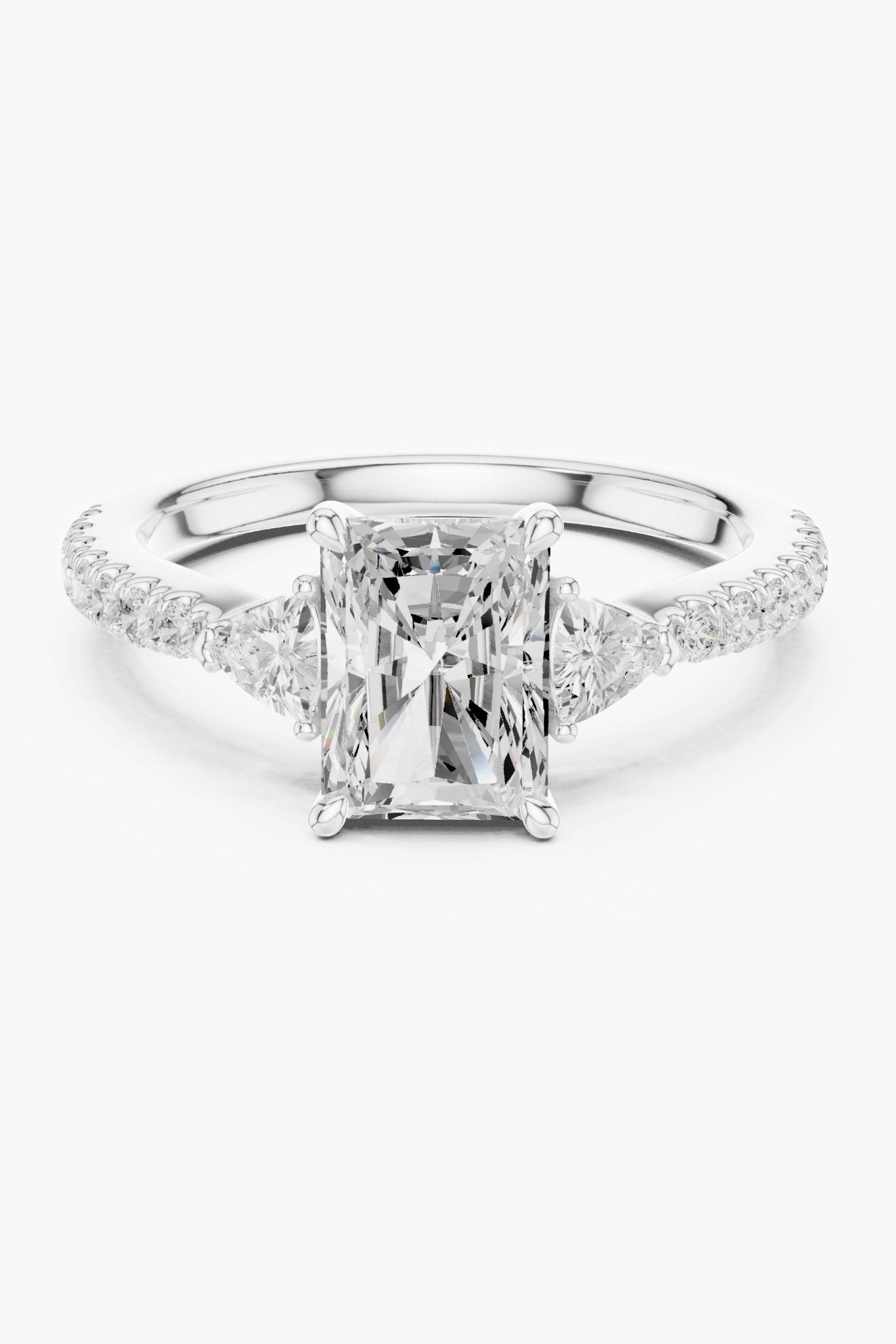 1.5ct Trinity Radiant Diamond Ring