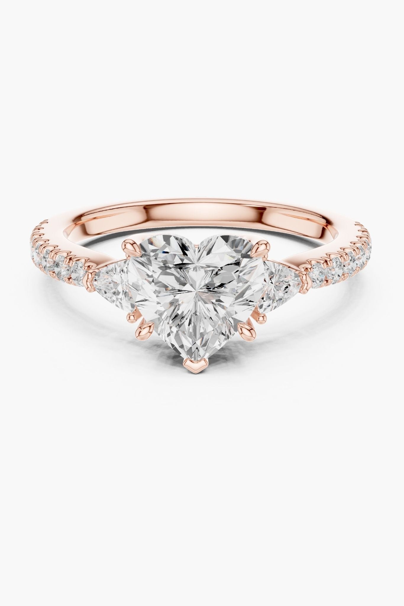 1.5ct Trinity Heart Diamond Ring