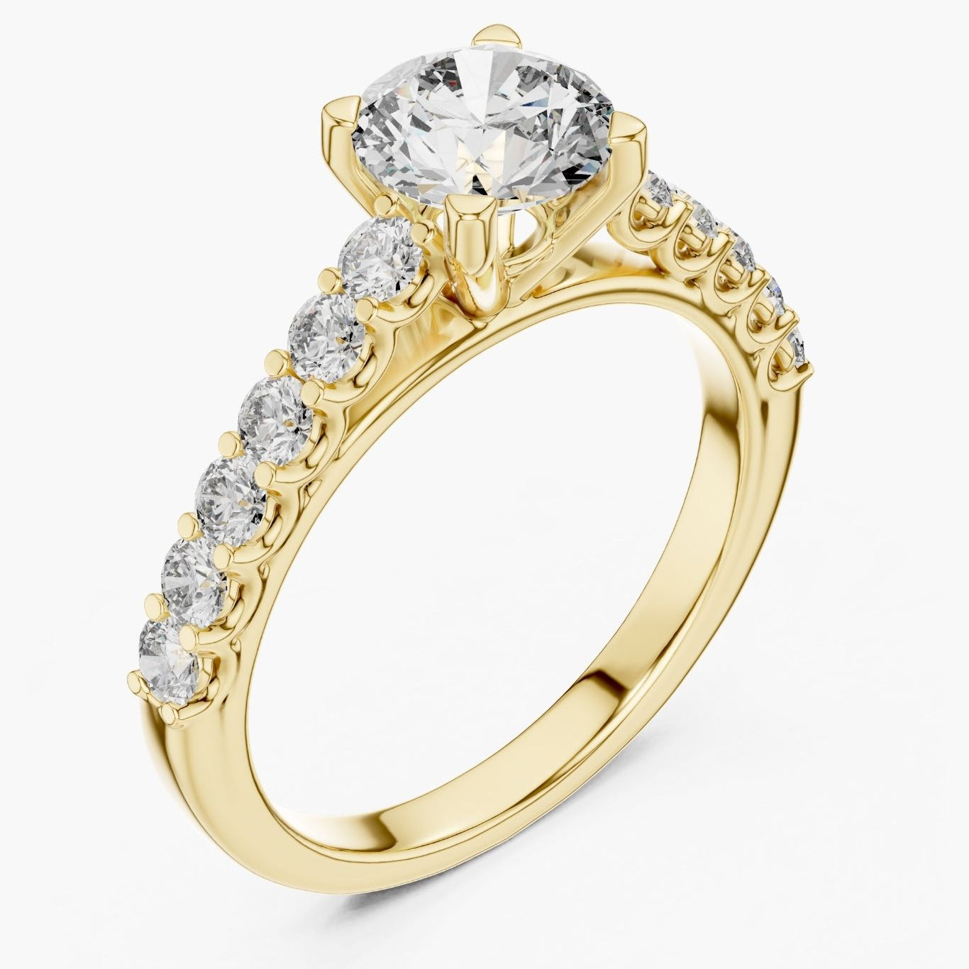 1ct Round Diamond Band Ring