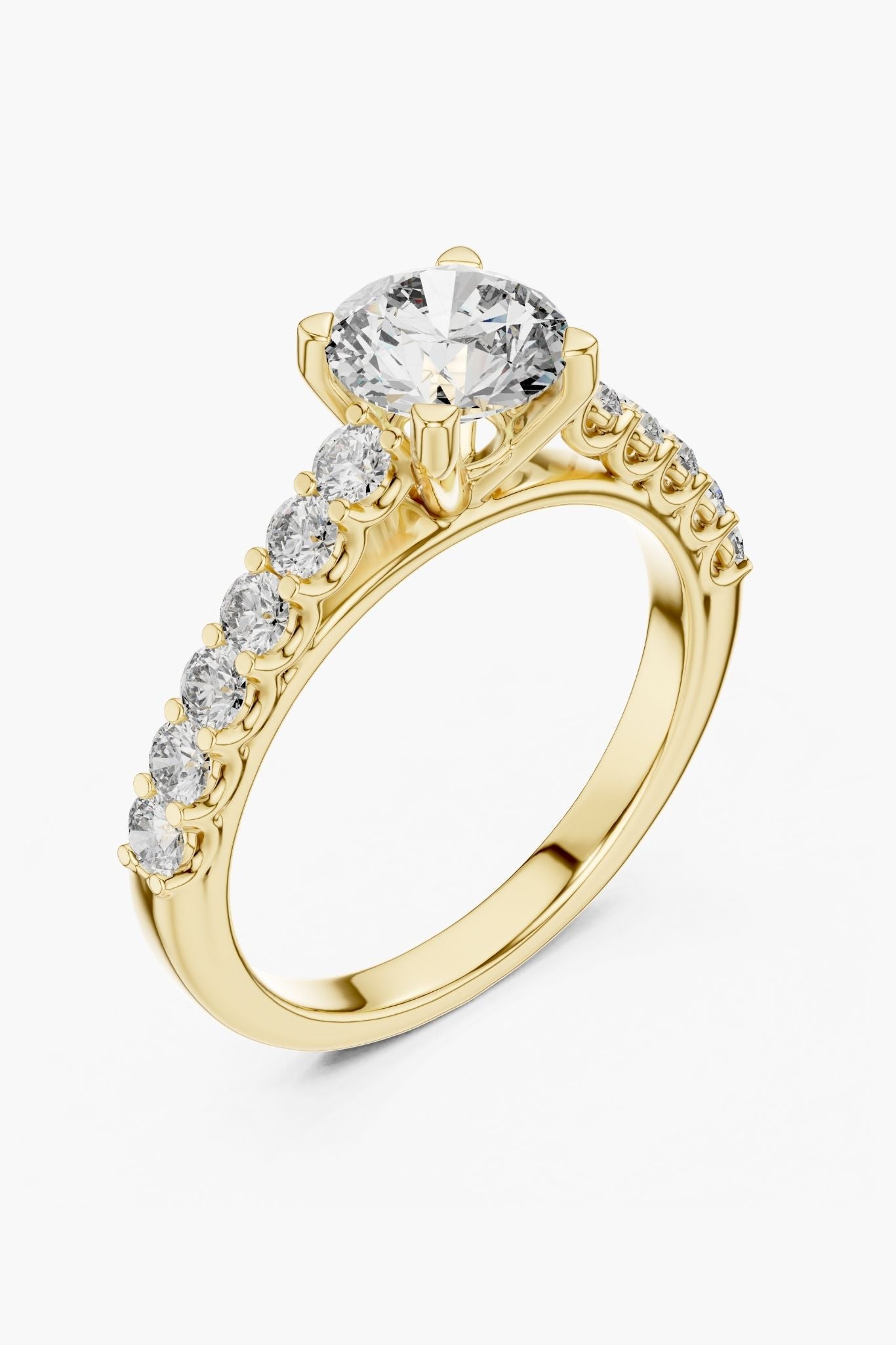 1ct Round Diamond Band Ring