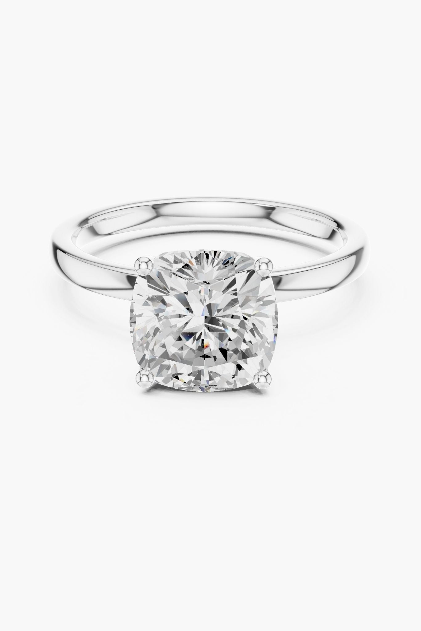 2ct Cushion Crown Diamond Ring